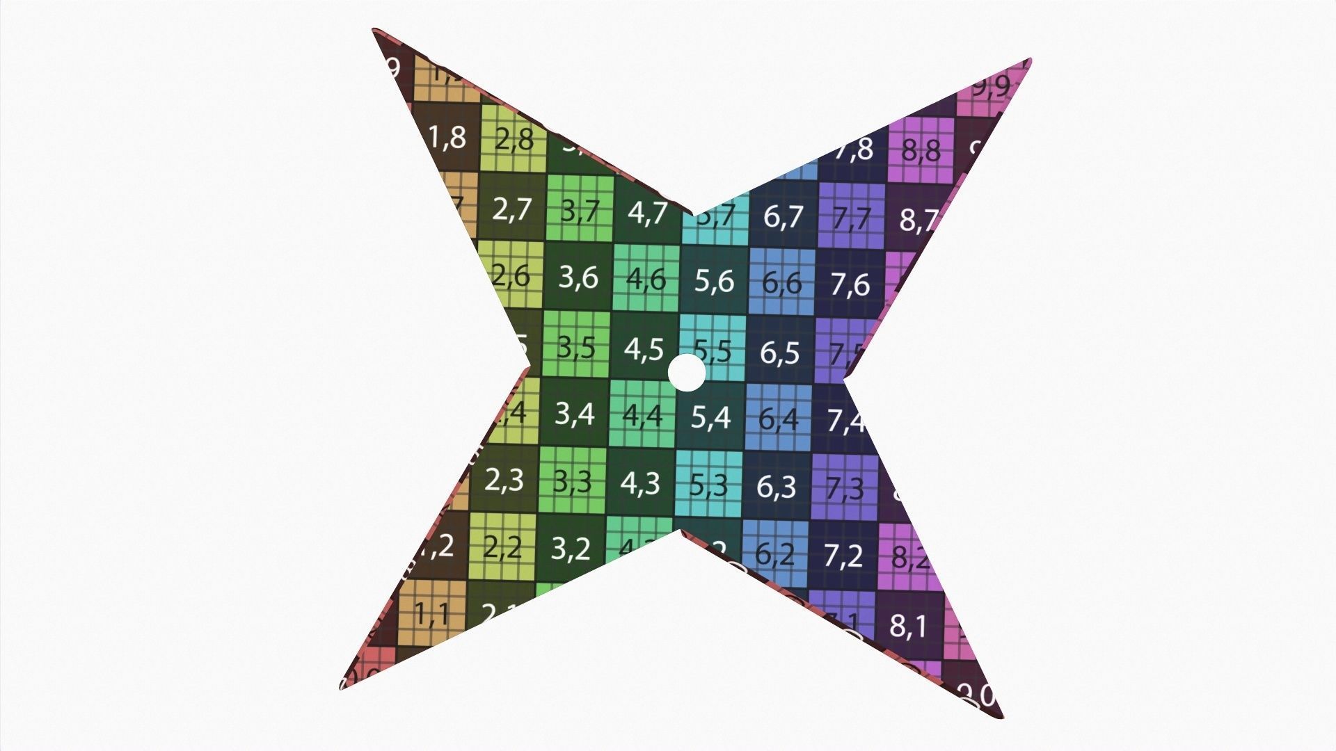 Shuriken ninja throwing knife 09 3D model_6