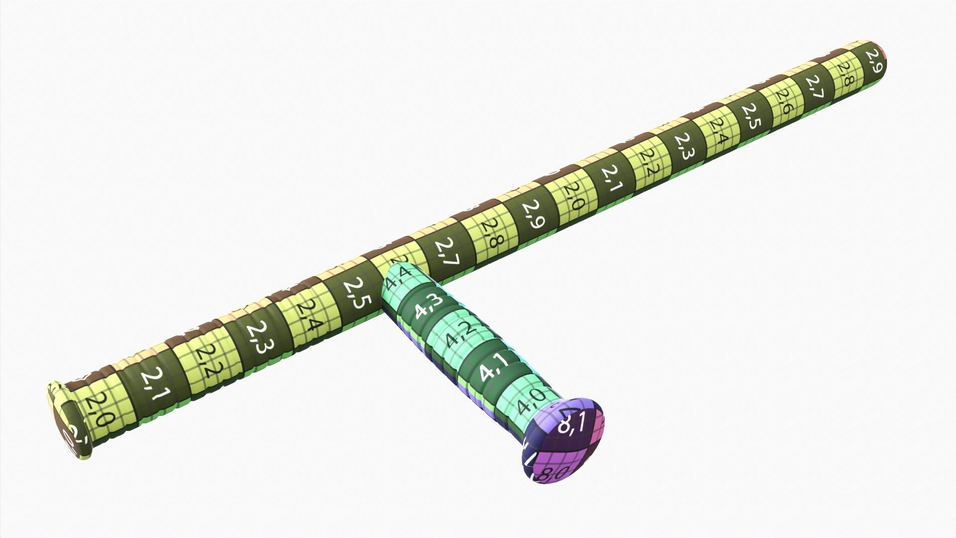 Tonfa plastic 3D model_6