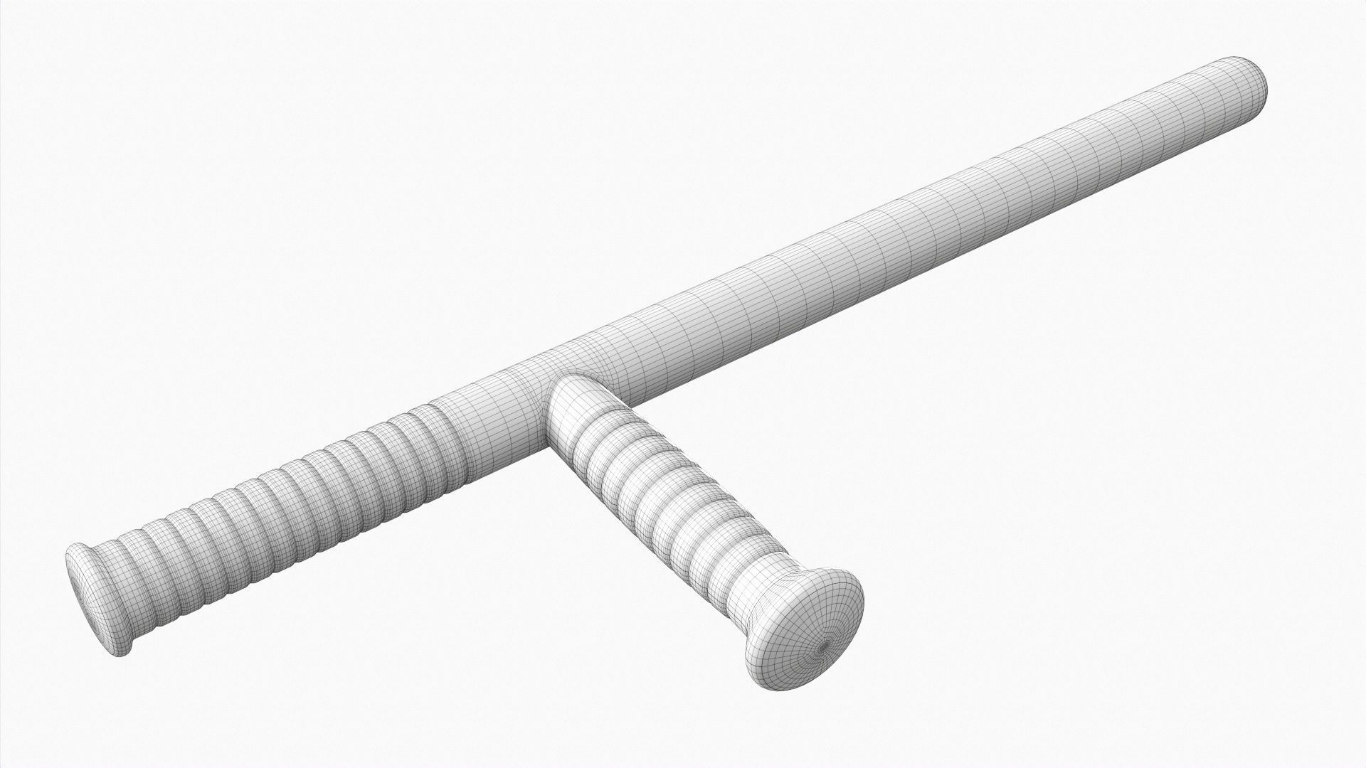 Tonfa plastic 3D model_5