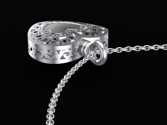 Hearth forever pendant 6 3D print model_2