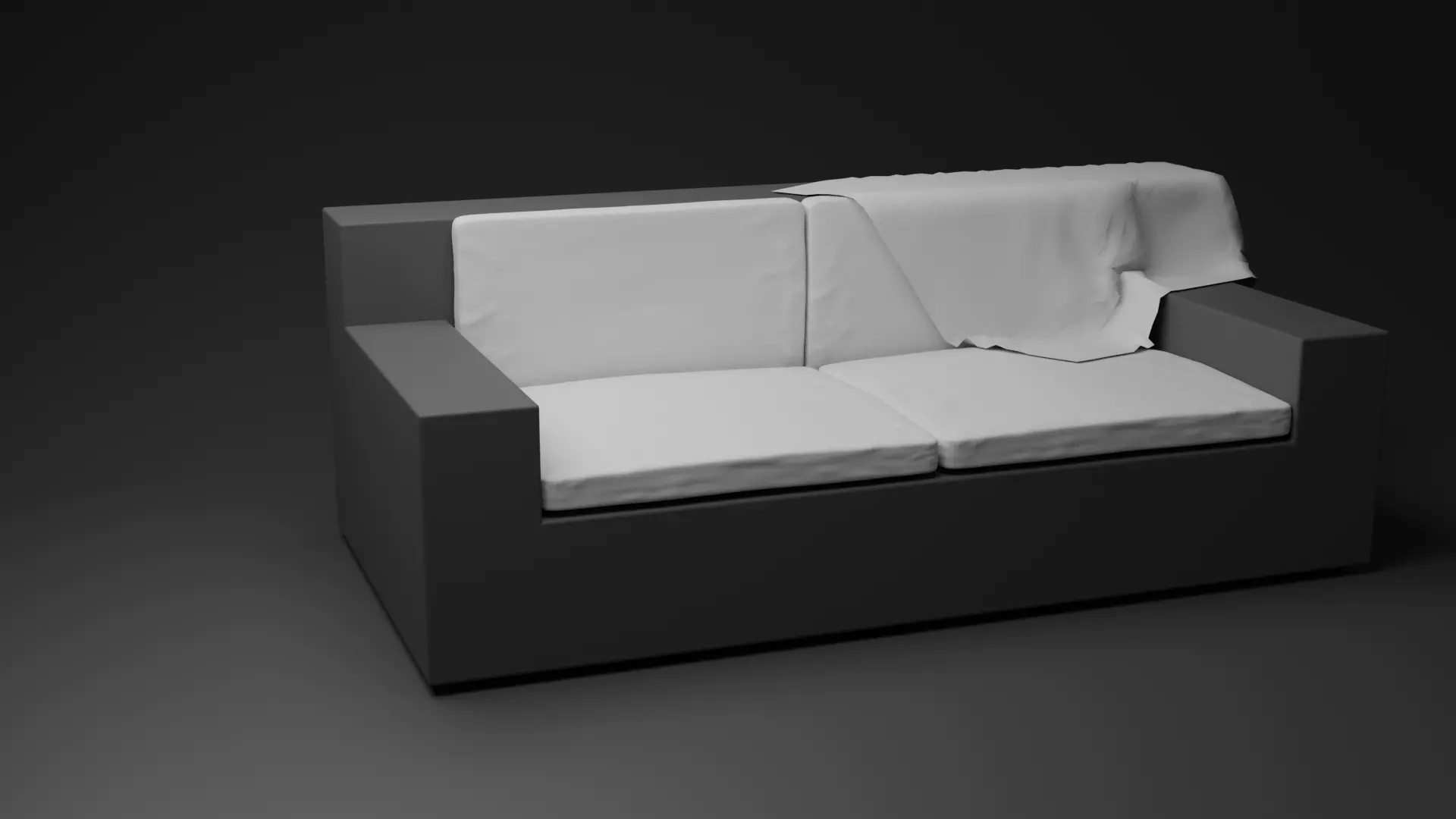 Couch leather 3D model_0