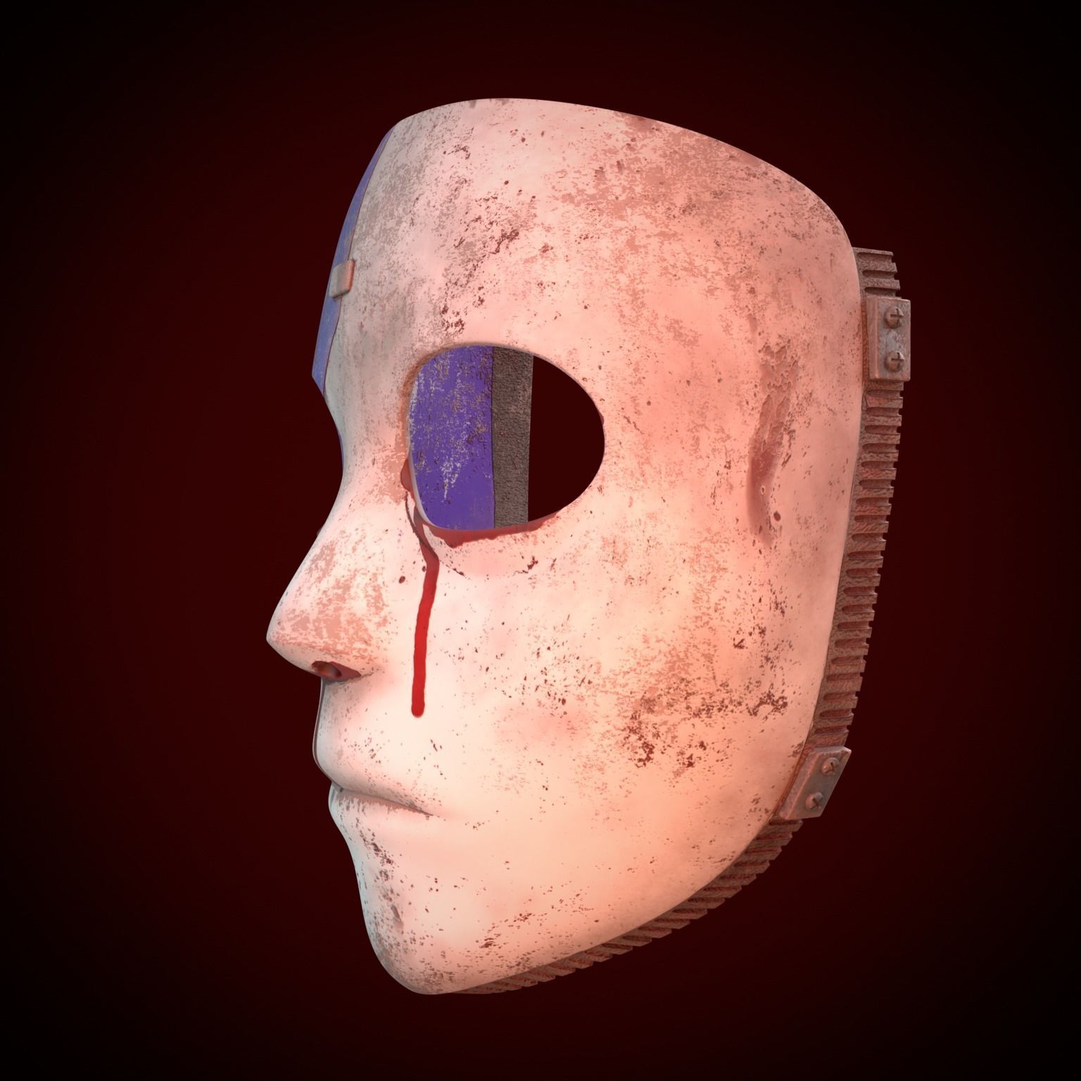 Sally Face Bloody 3D Model Stl File Printing  Halloween  3D print model_6