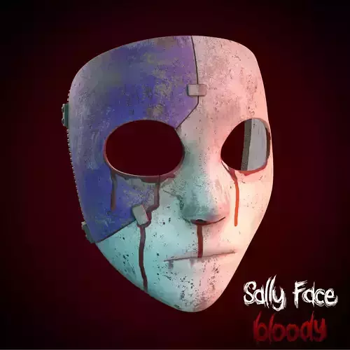 Sally Face Bloody 3D Model Stl File Printing  Halloween  3D print model