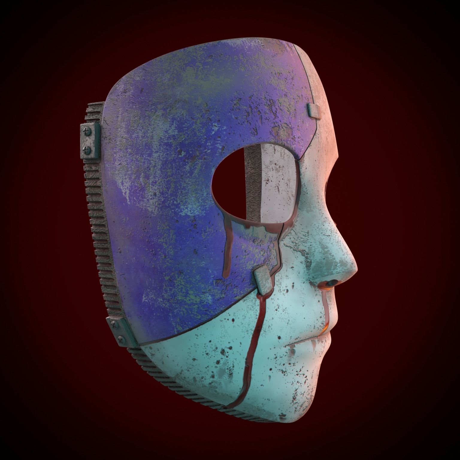 Sally Face Bloody 3D Model Stl File Printing  Halloween  3D print model_7