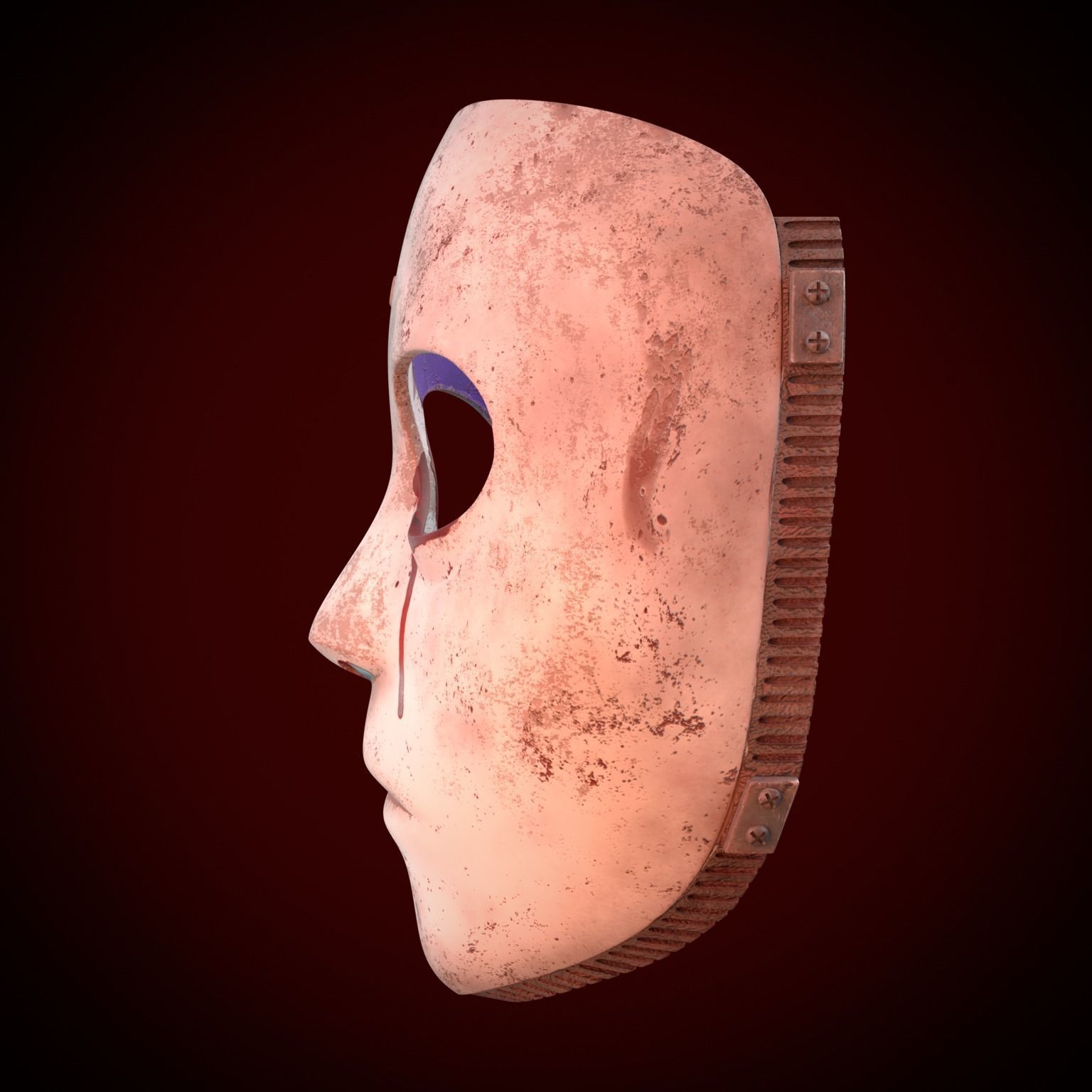 Sally Face Bloody 3D Model Stl File Printing  Halloween  3D print model_2