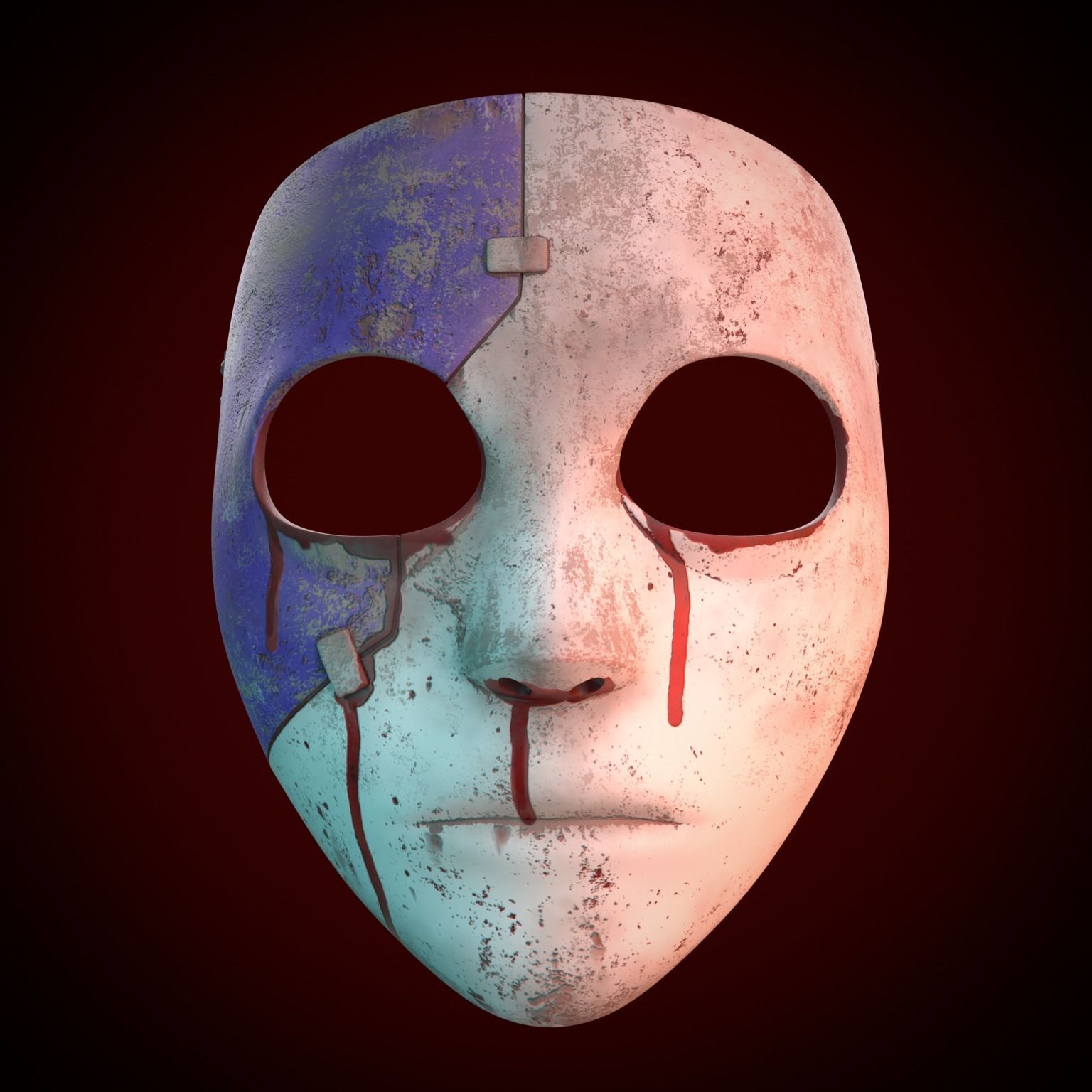 Sally Face Bloody 3D Model Stl File Printing  Halloween  3D print model_5