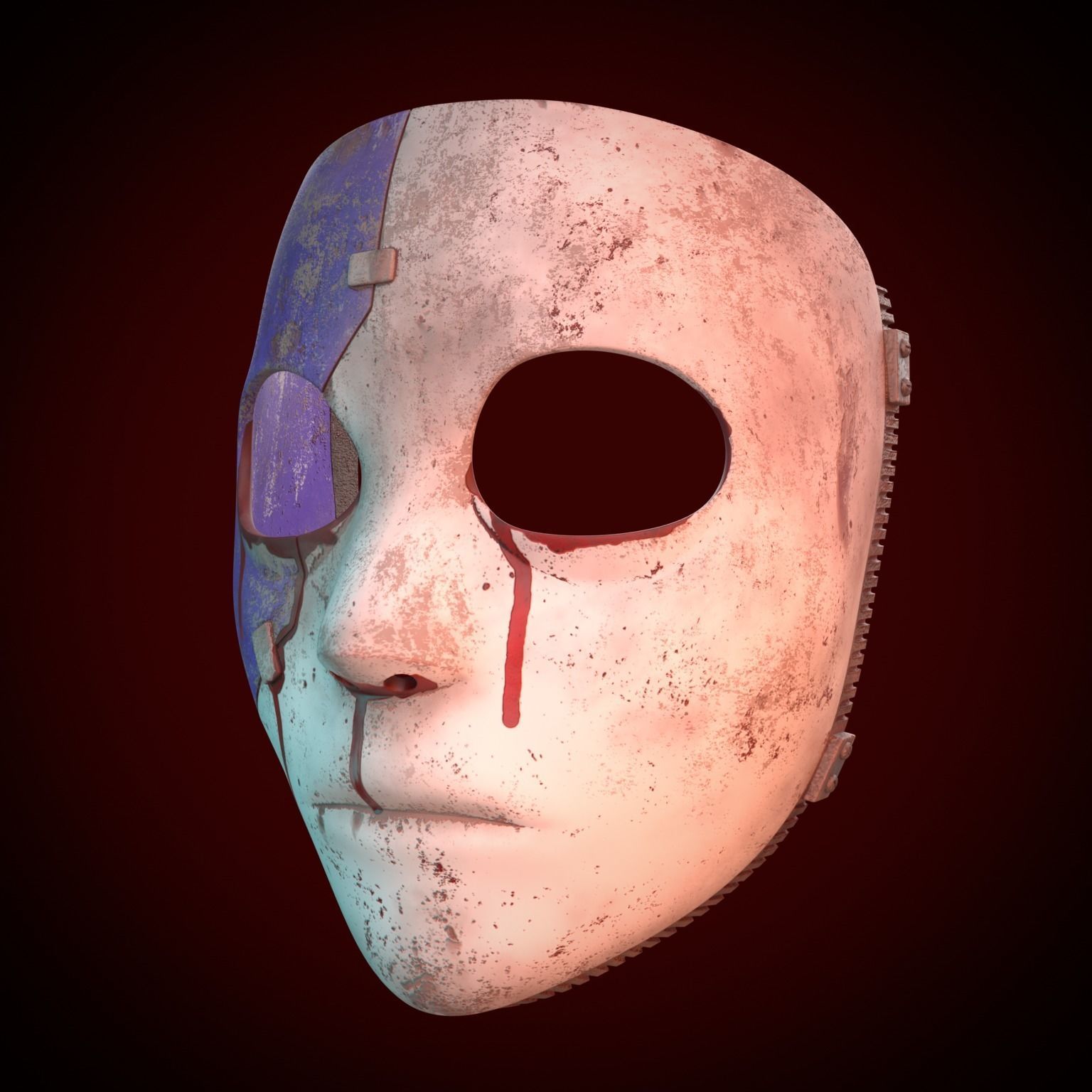 Sally Face Bloody 3D Model Stl File Printing  Halloween  3D print model_3