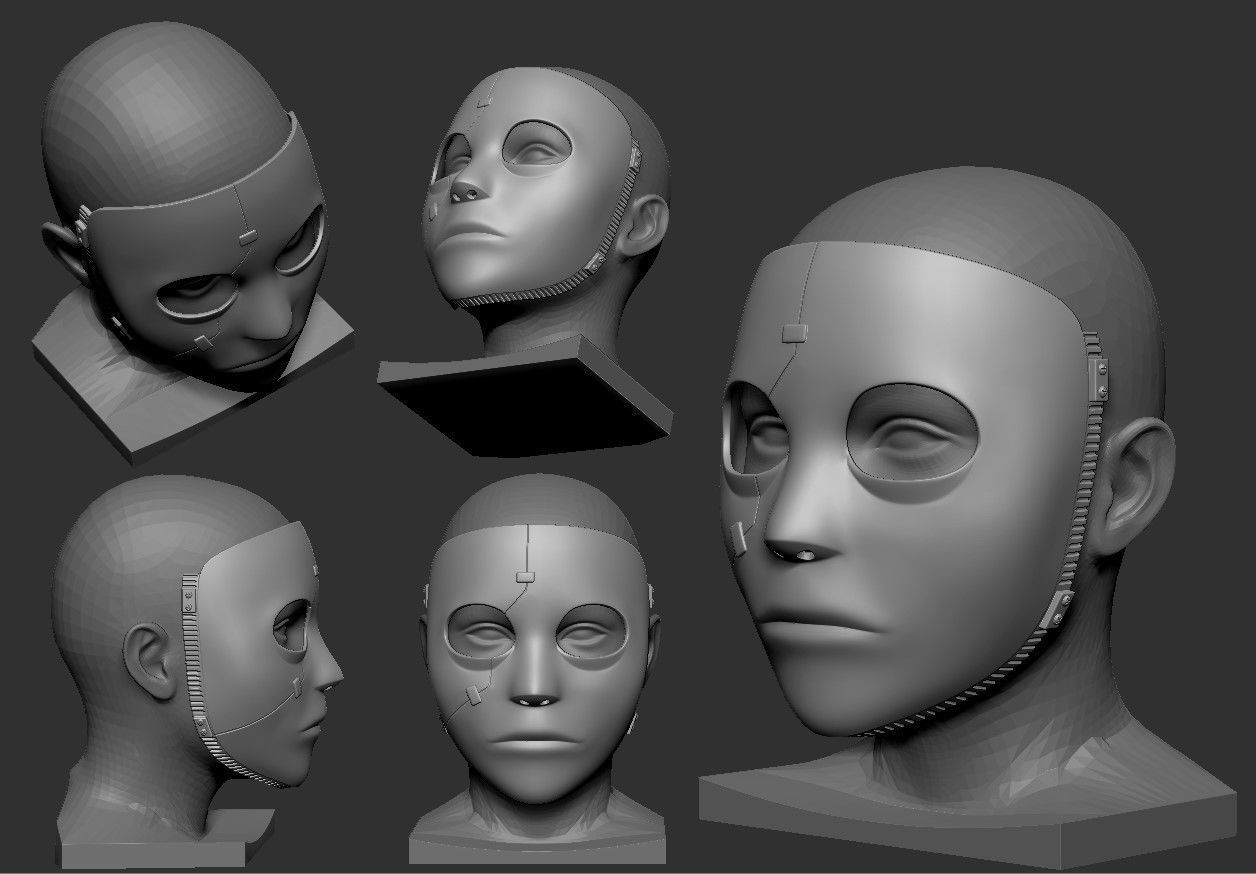 Sally Face Bloody 3D Model Stl File Printing  Halloween  3D print model_1