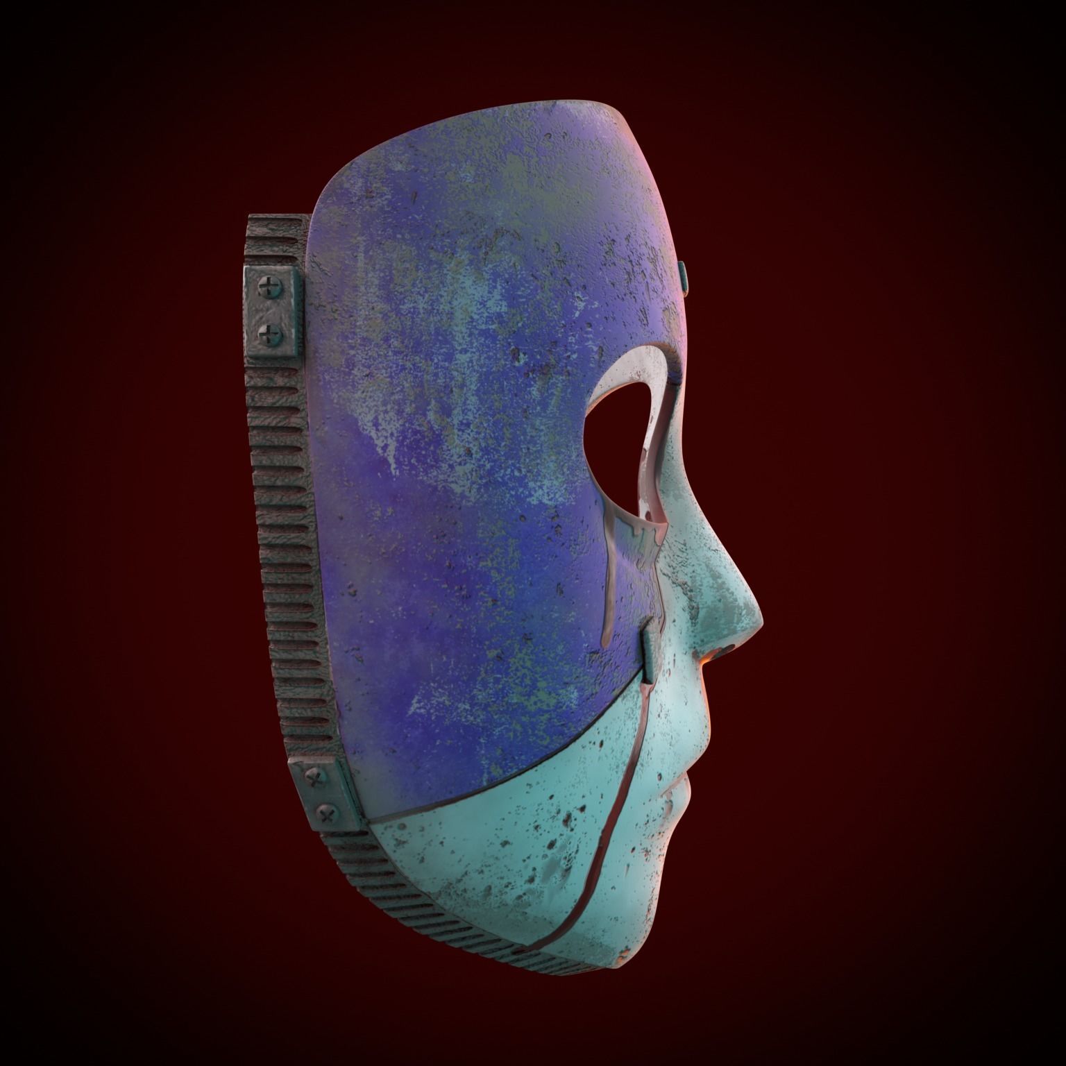 Sally Face Bloody 3D Model Stl File Printing  Halloween  3D print model_4