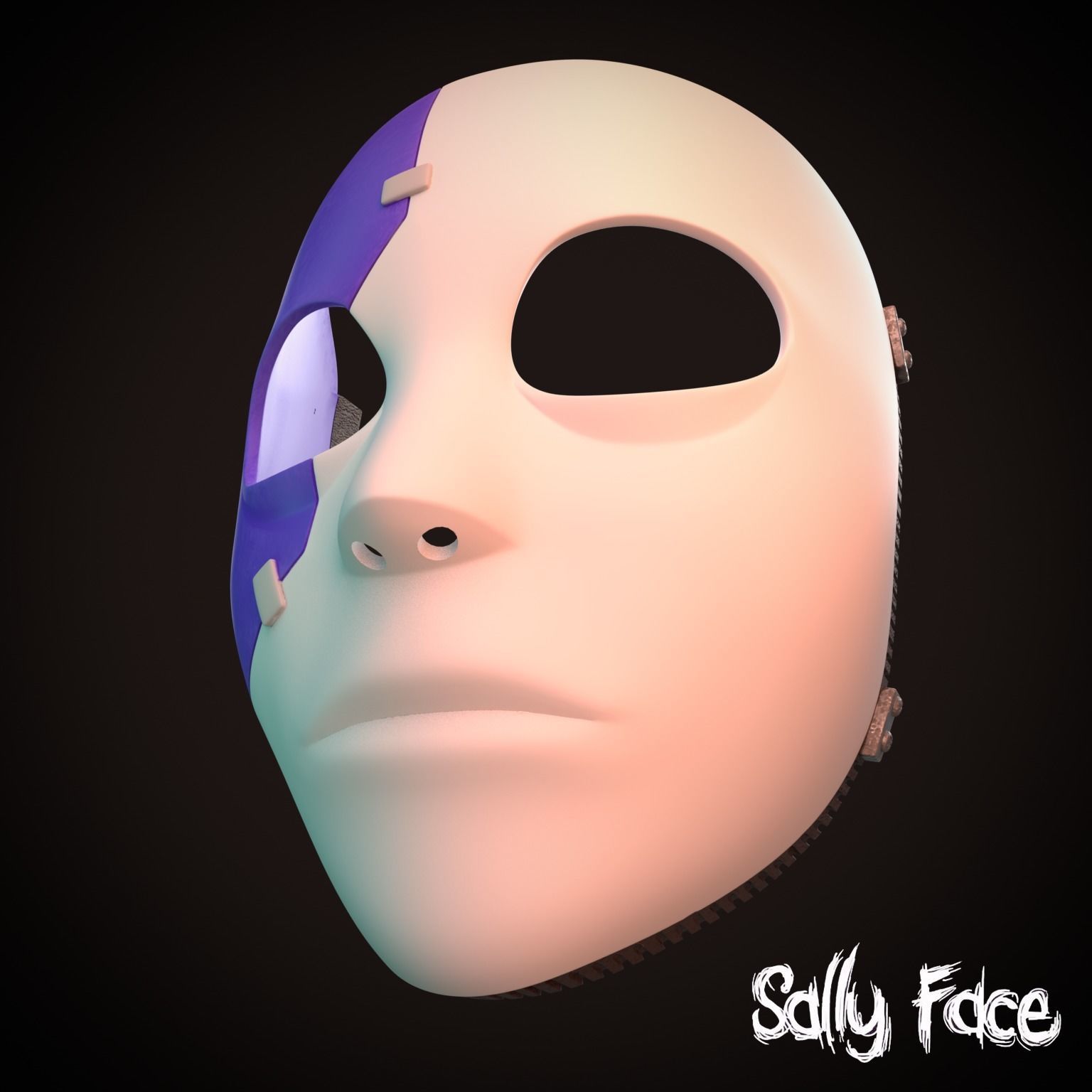 Sally Face Bloody 3D Model Stl File Printing  Halloween  3D print model_13