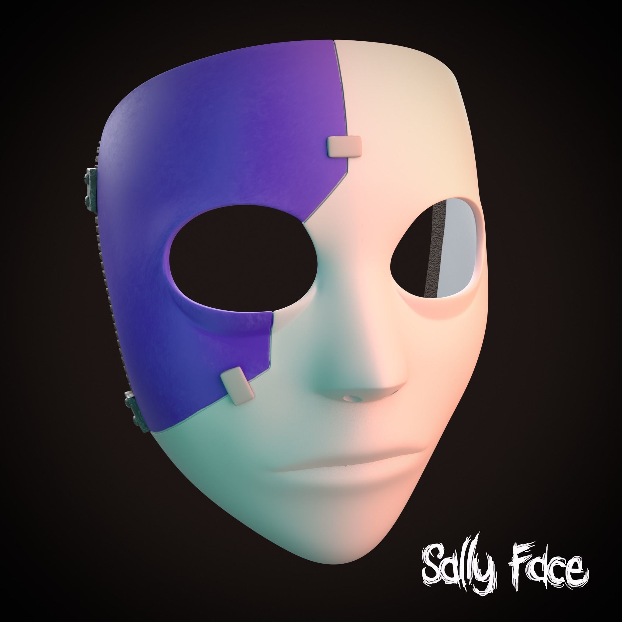 Sally Face Bloody 3D Model Stl File Printing  Halloween  3D print model_15
