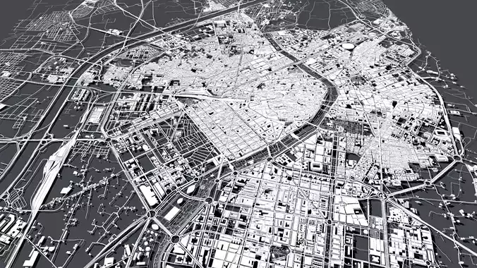 Cityscape Valencia Spain 3D model