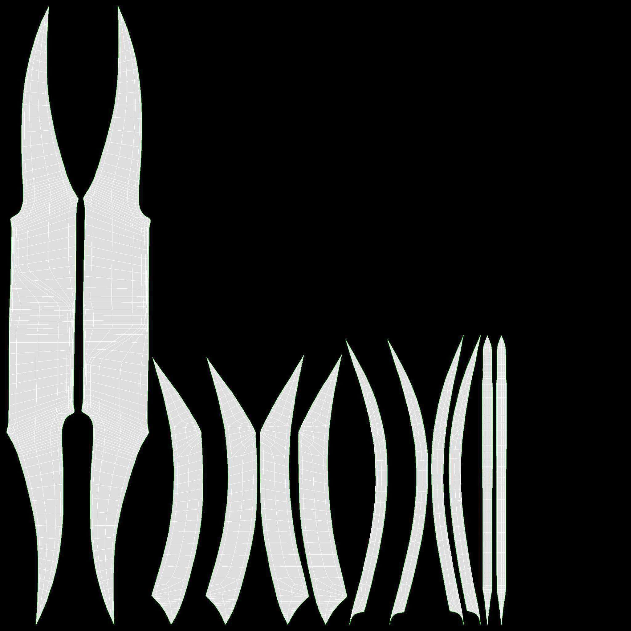 Throwing double bladed knife 3D model_11