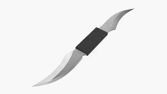 Throwing double bladed knife