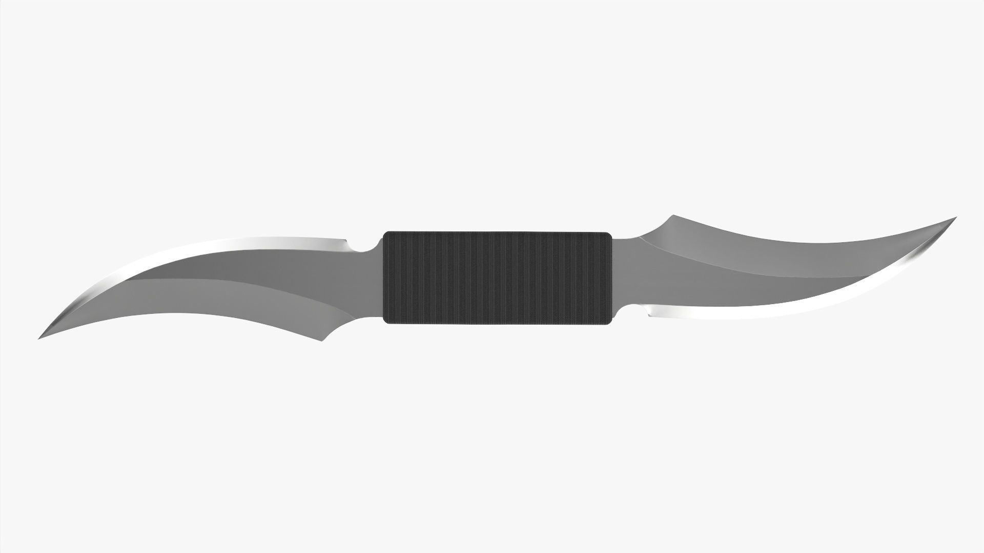 Throwing double bladed knife 3D model_3