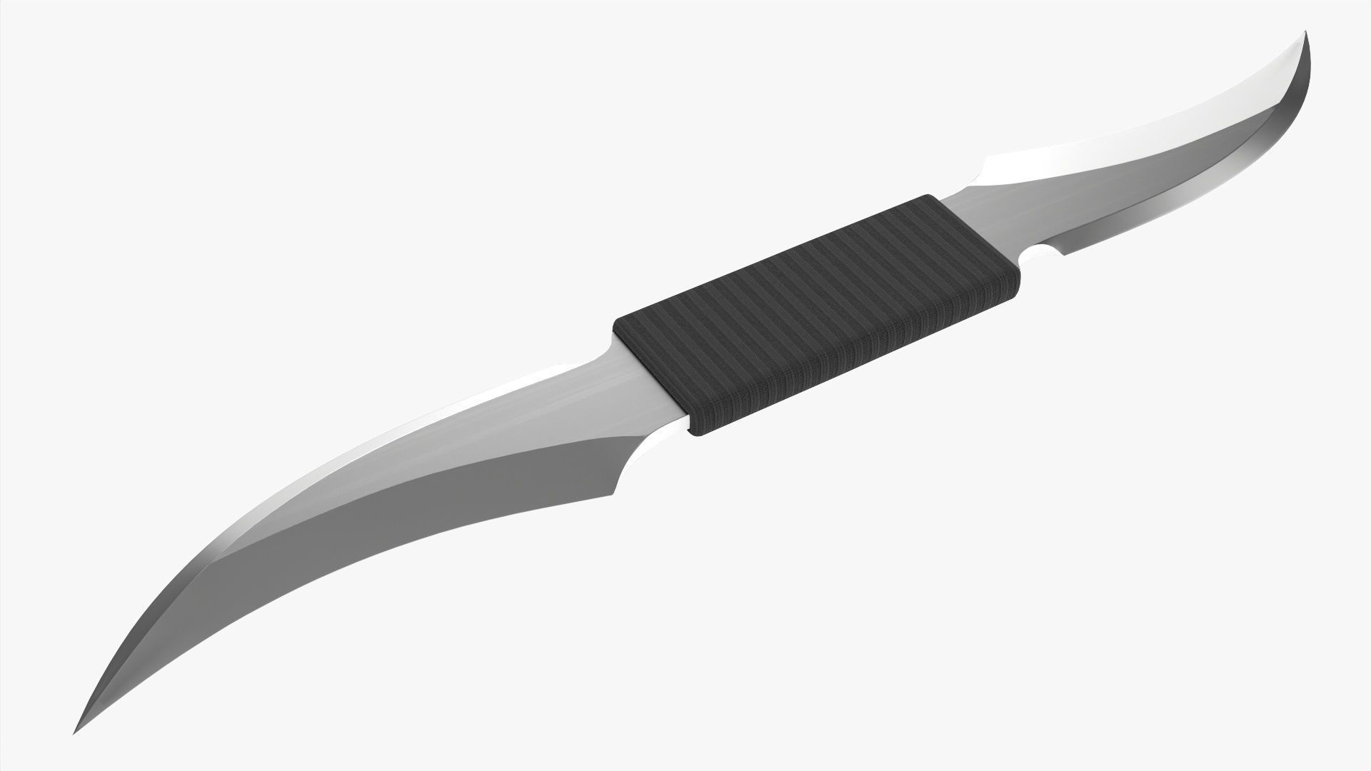 Throwing double bladed knife 3D model_1