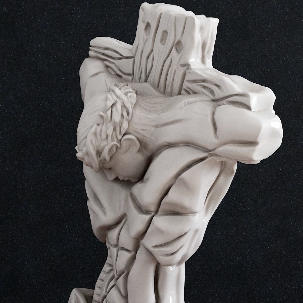 Jesus cross crucifix 3D print model_2