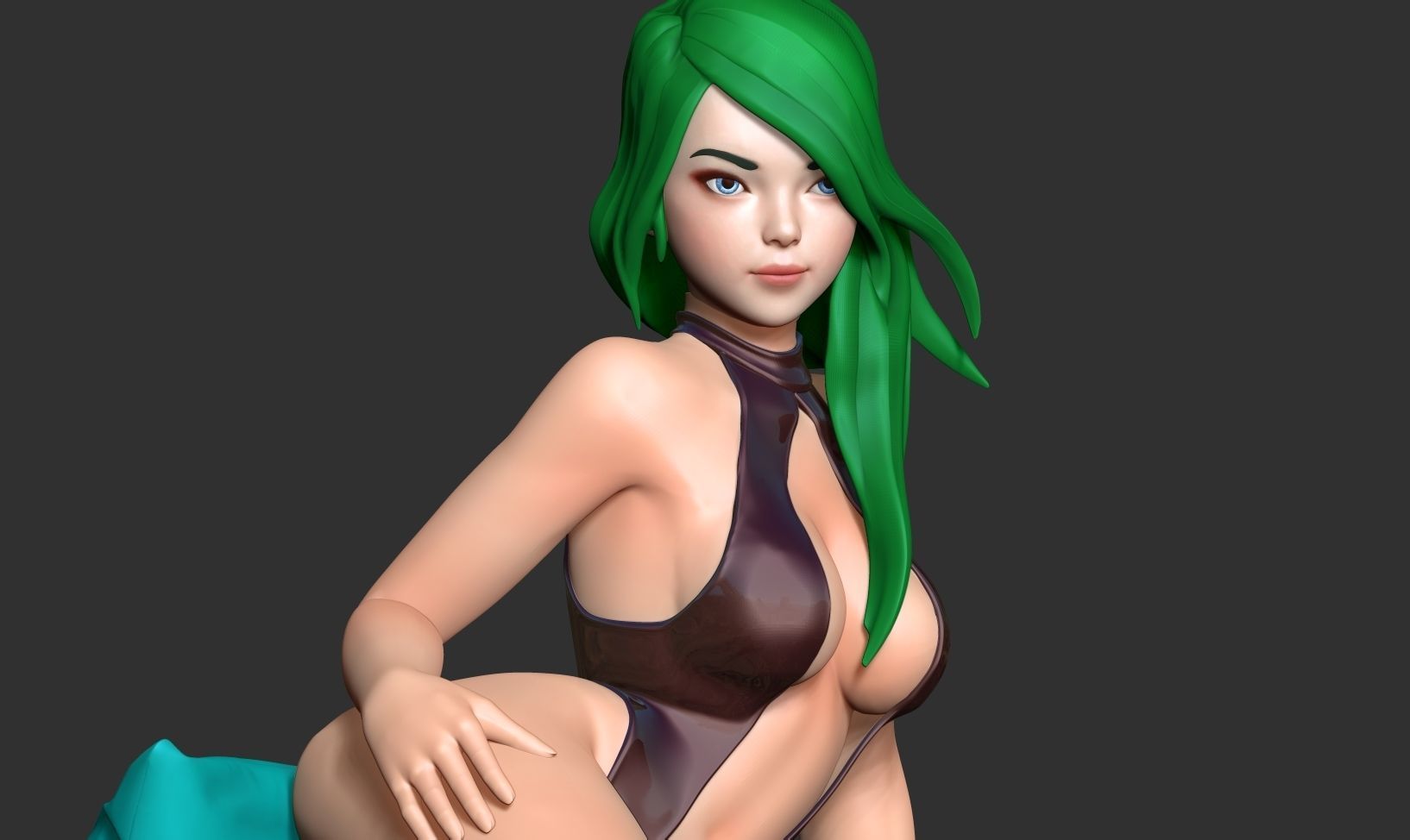 Girl with Pillows 3D print model_5