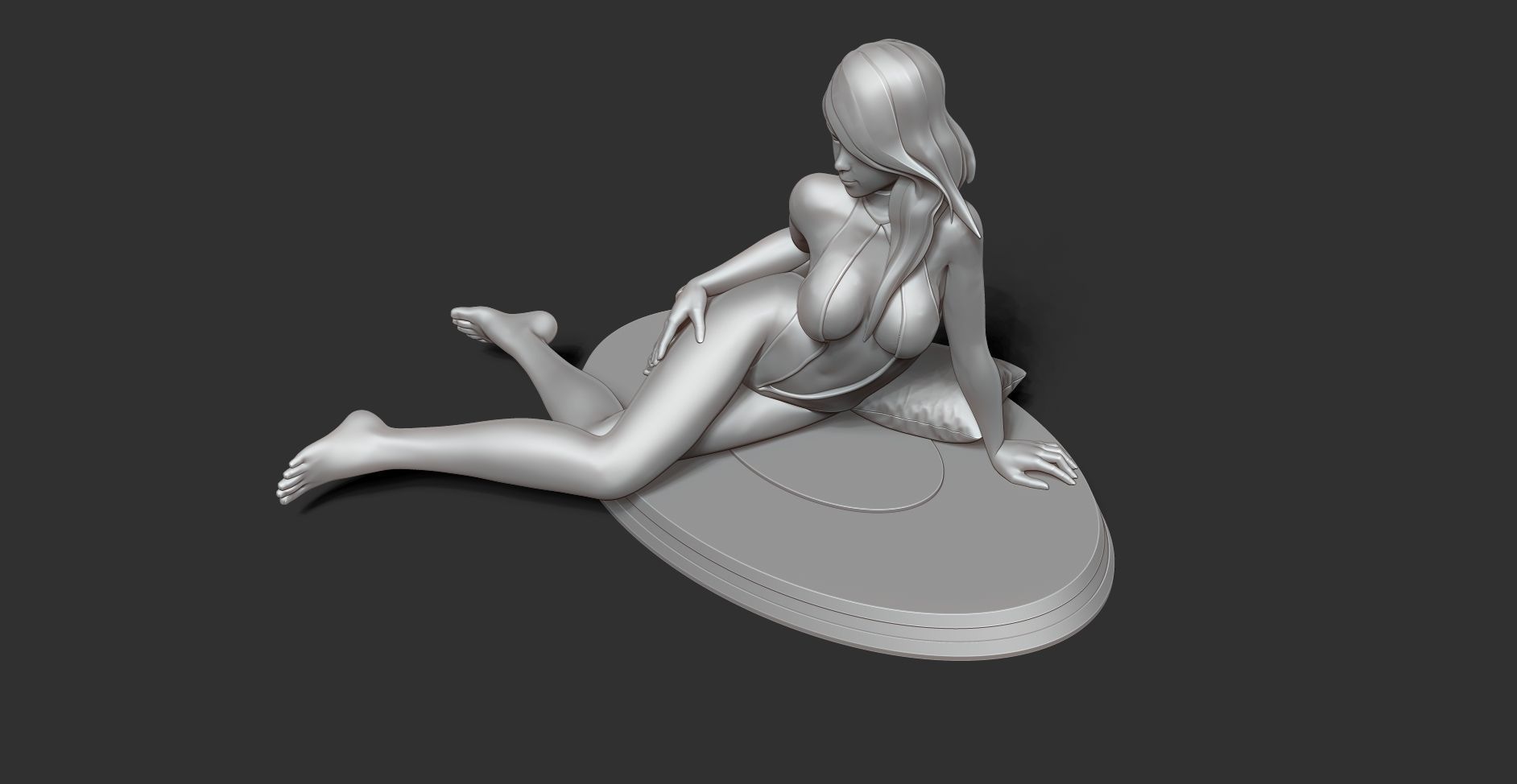 Girl with Pillows 3D print model_18