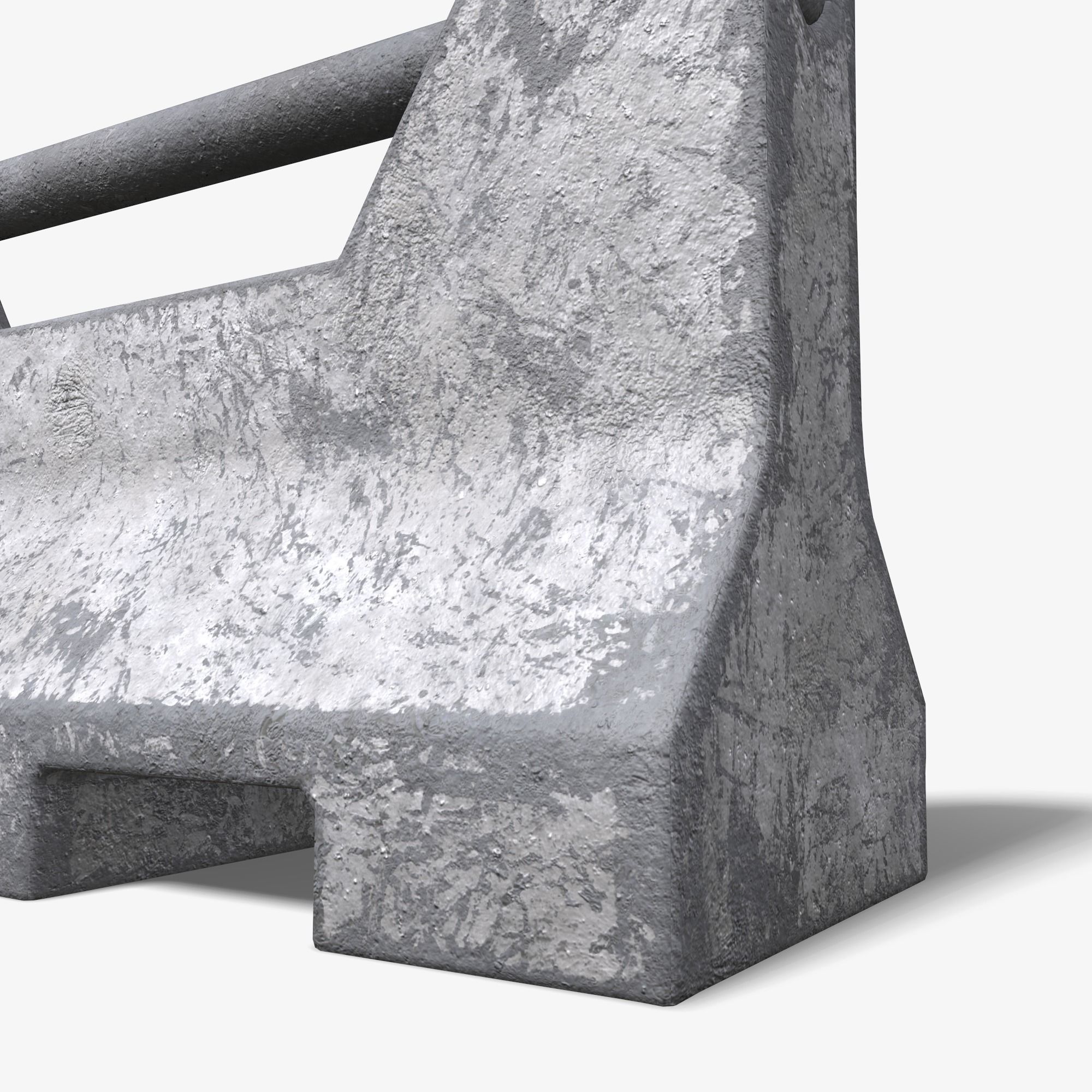 Concrete Barrier PBR 3D model Low-poly 3D model_4