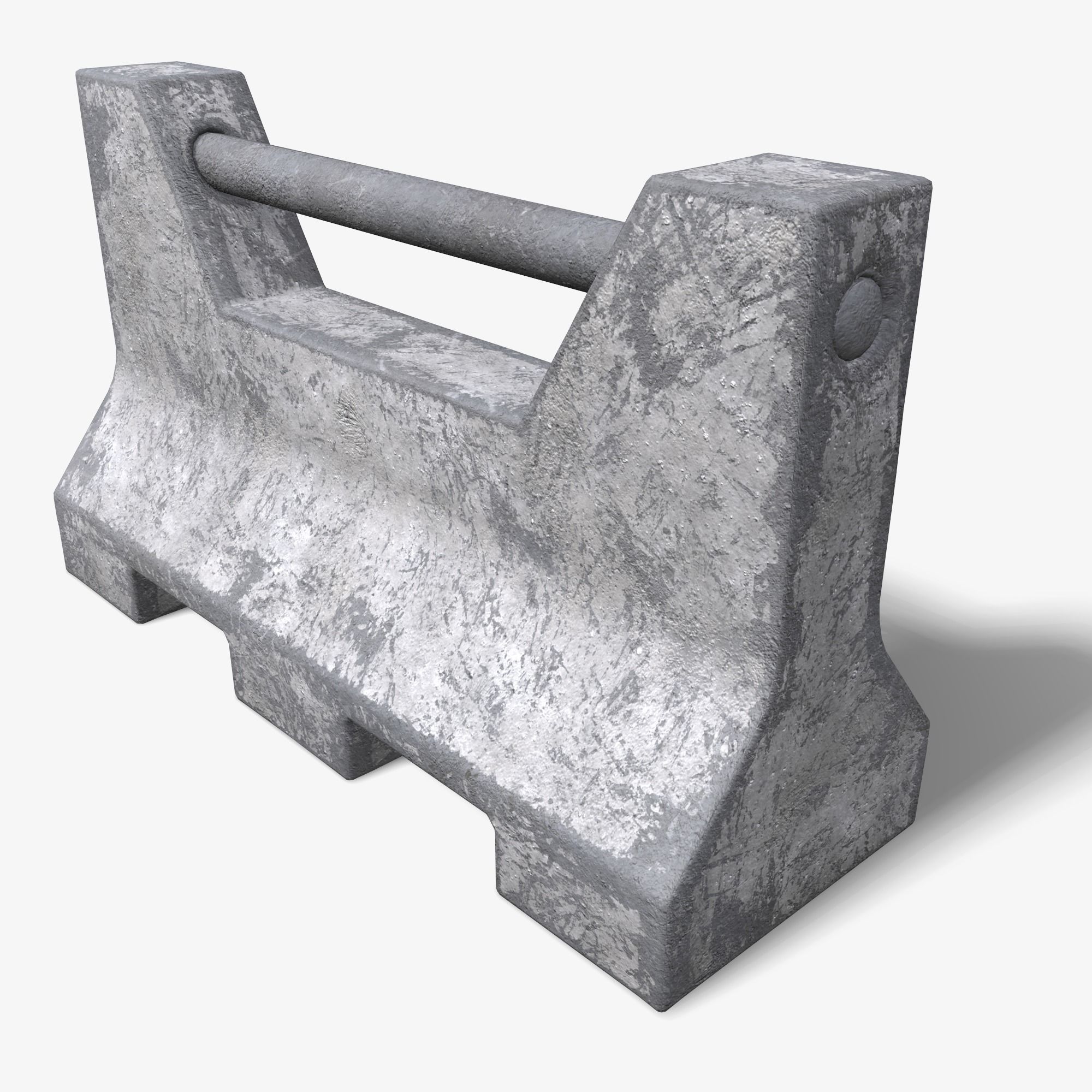Concrete Barrier PBR 3D model Low-poly 3D model_6