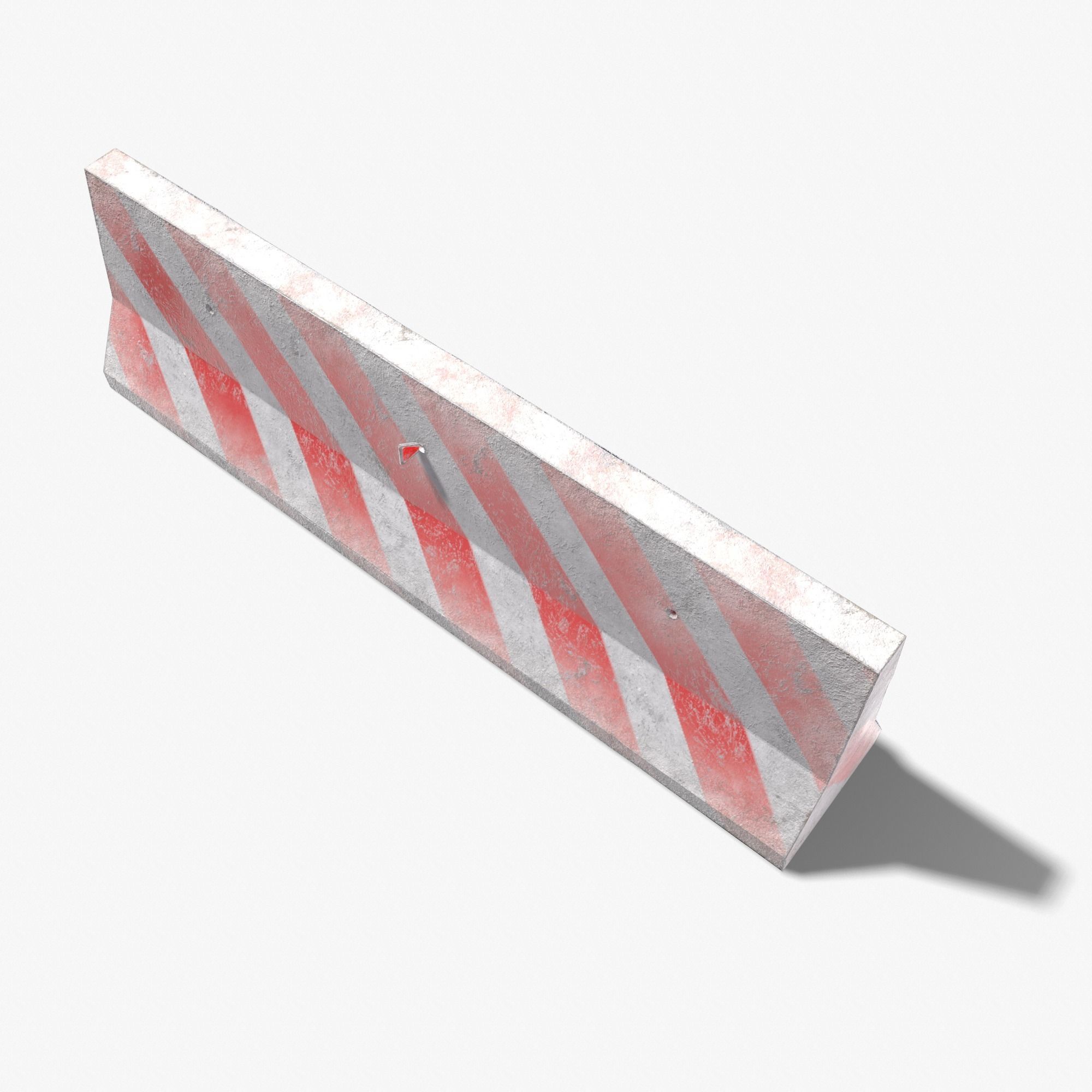 Concrete Barrier PBR 3D model Low-poly 3D model_3