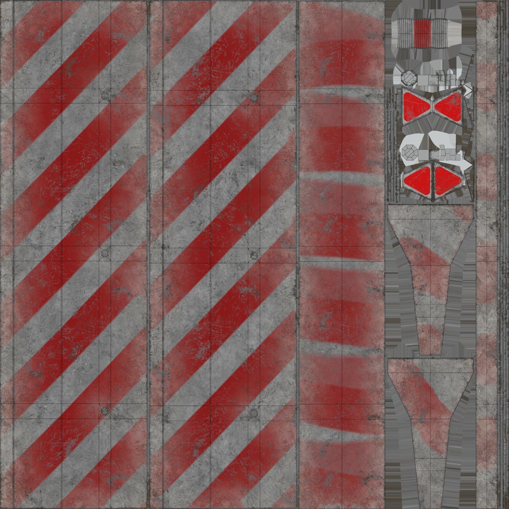 Concrete Barrier PBR 3D model Low-poly 3D model_12