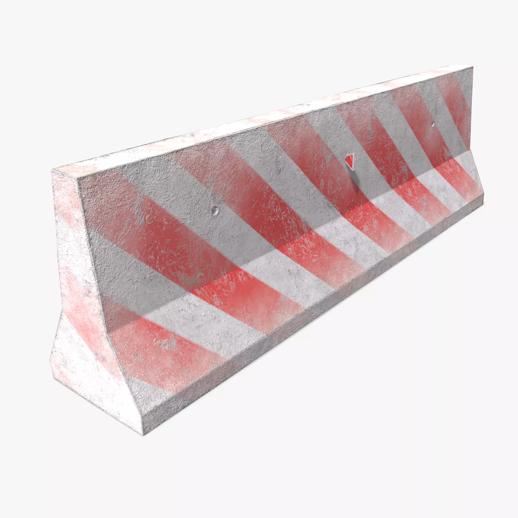 Concrete Barrier PBR 3D model Low-poly 3D model_0