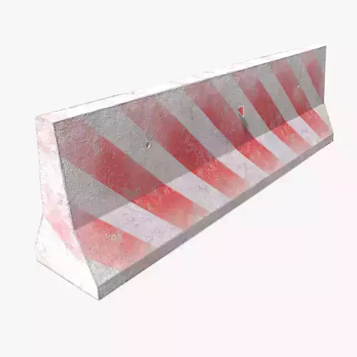 Concrete Barrier PBR 3D model