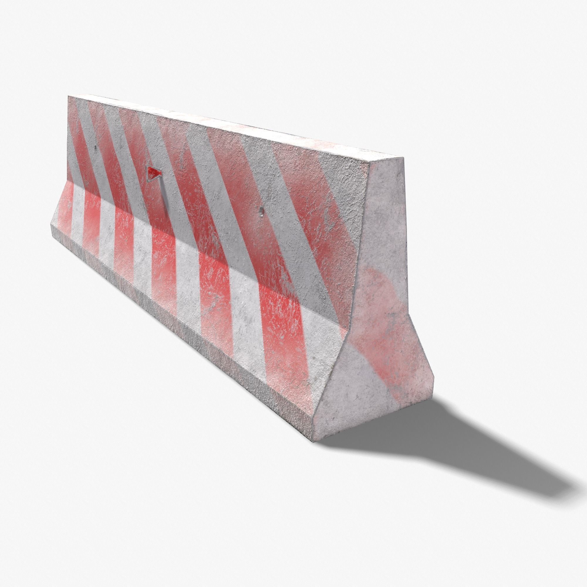 Concrete Barrier PBR 3D model Low-poly 3D model_4