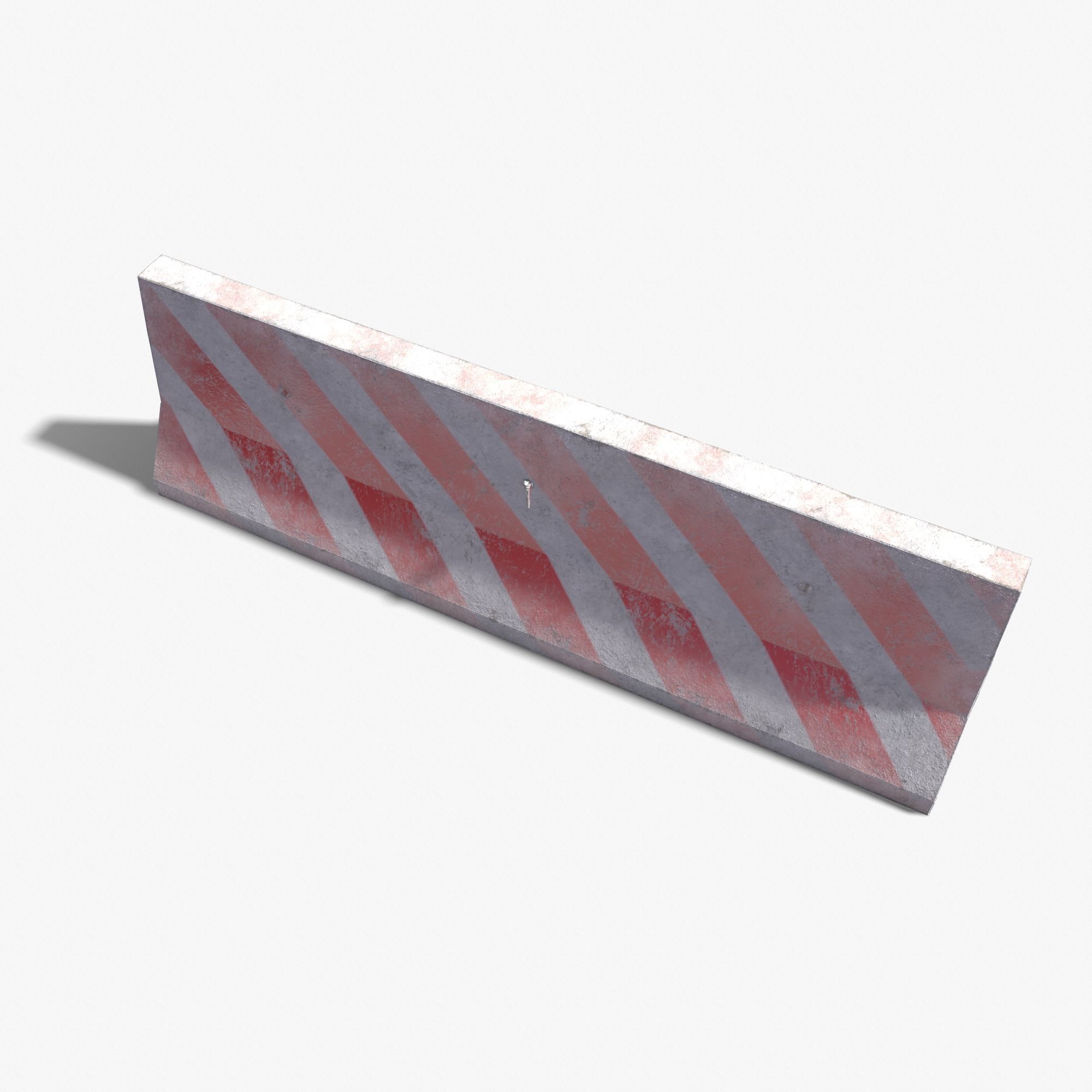 Concrete Barrier PBR 3D model Low-poly 3D model_2