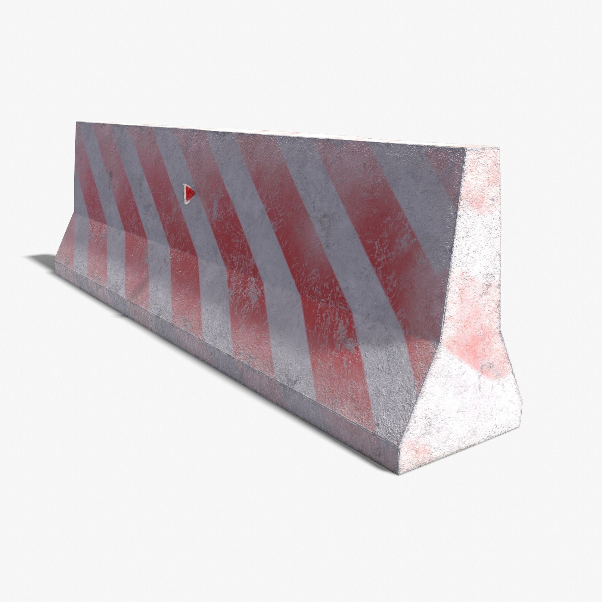 Concrete Barrier PBR 3D model Low-poly 3D model_11