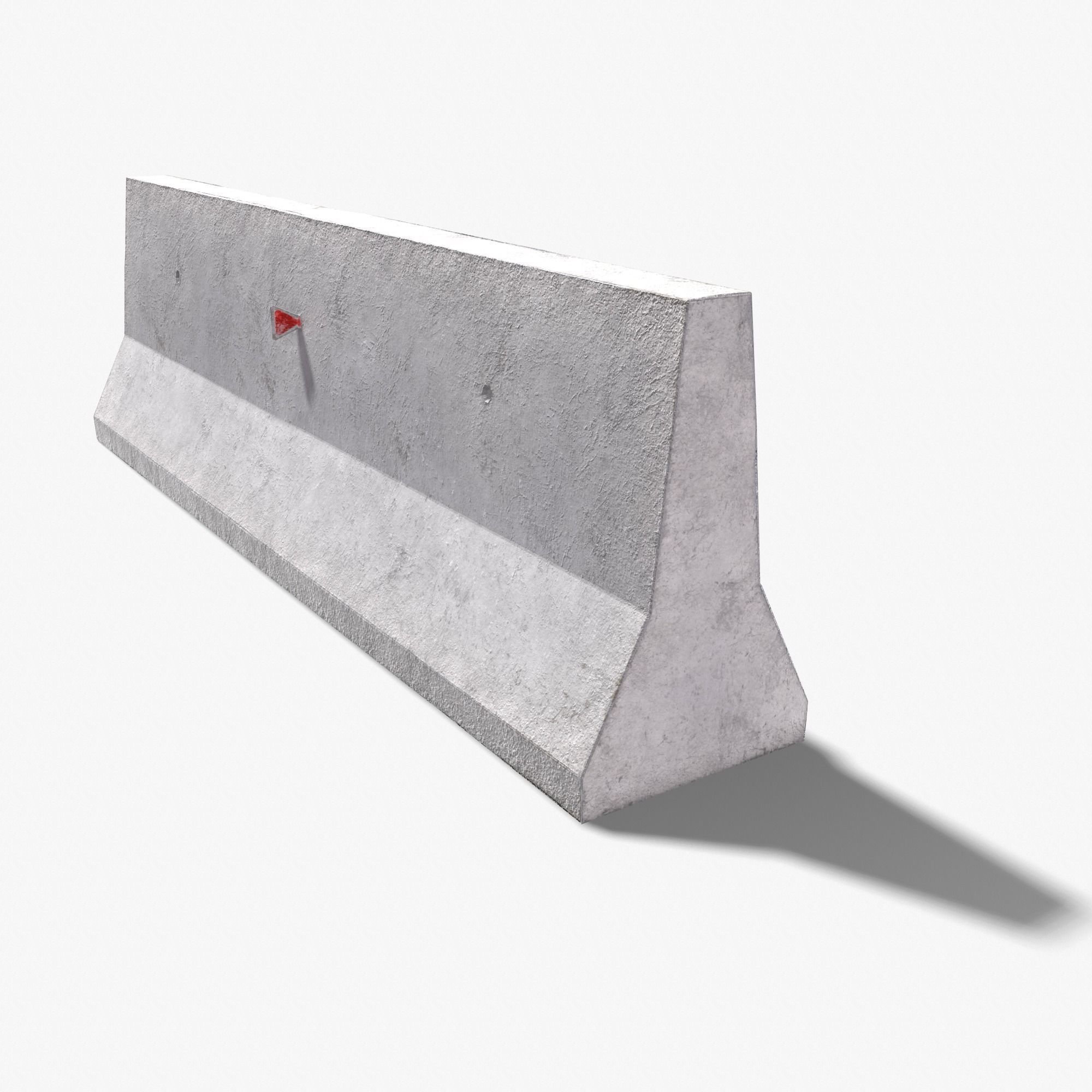 Concrete Barrier PBR 3D model Low-poly 3D model_6