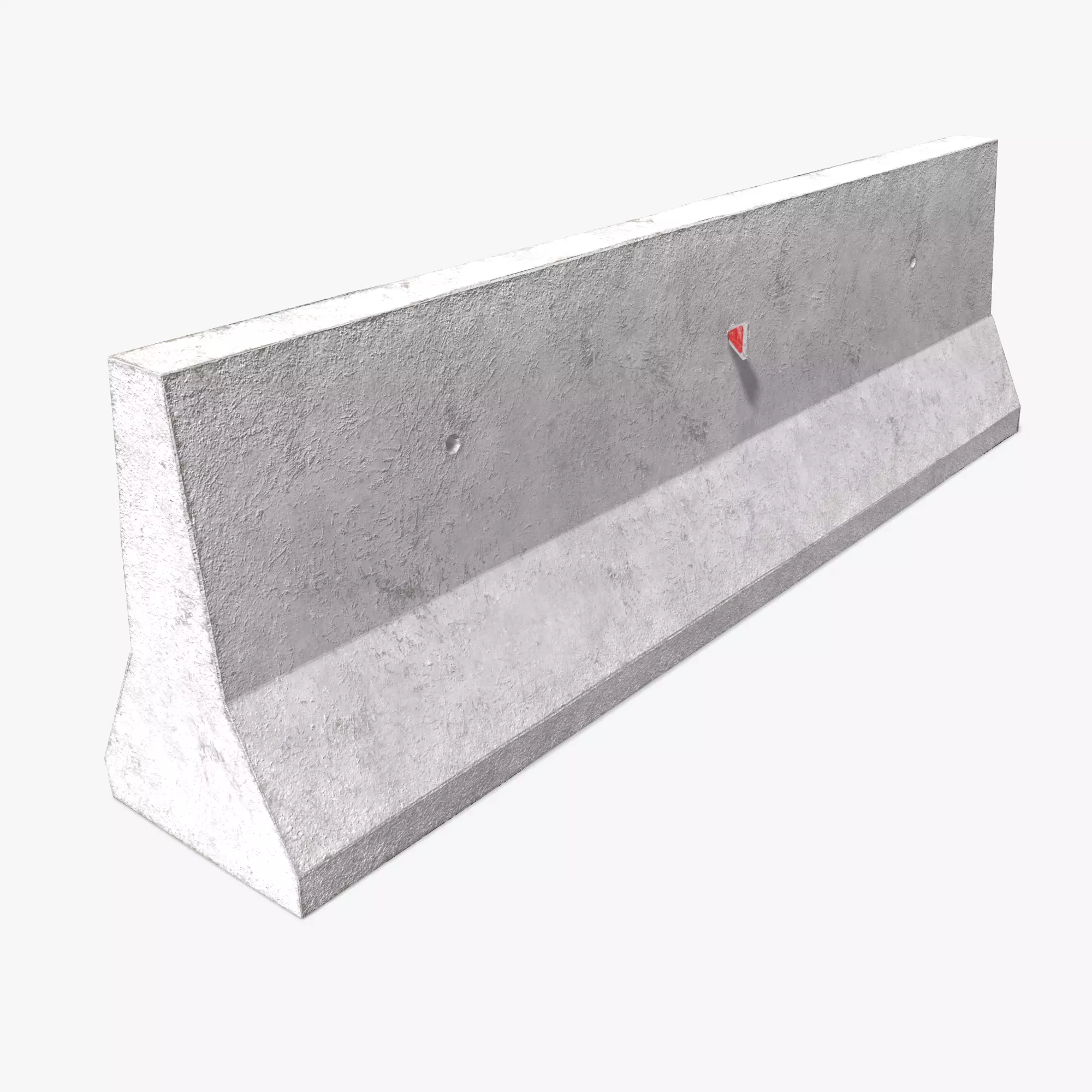 Concrete Barrier PBR 3D model Low-poly 3D model_0