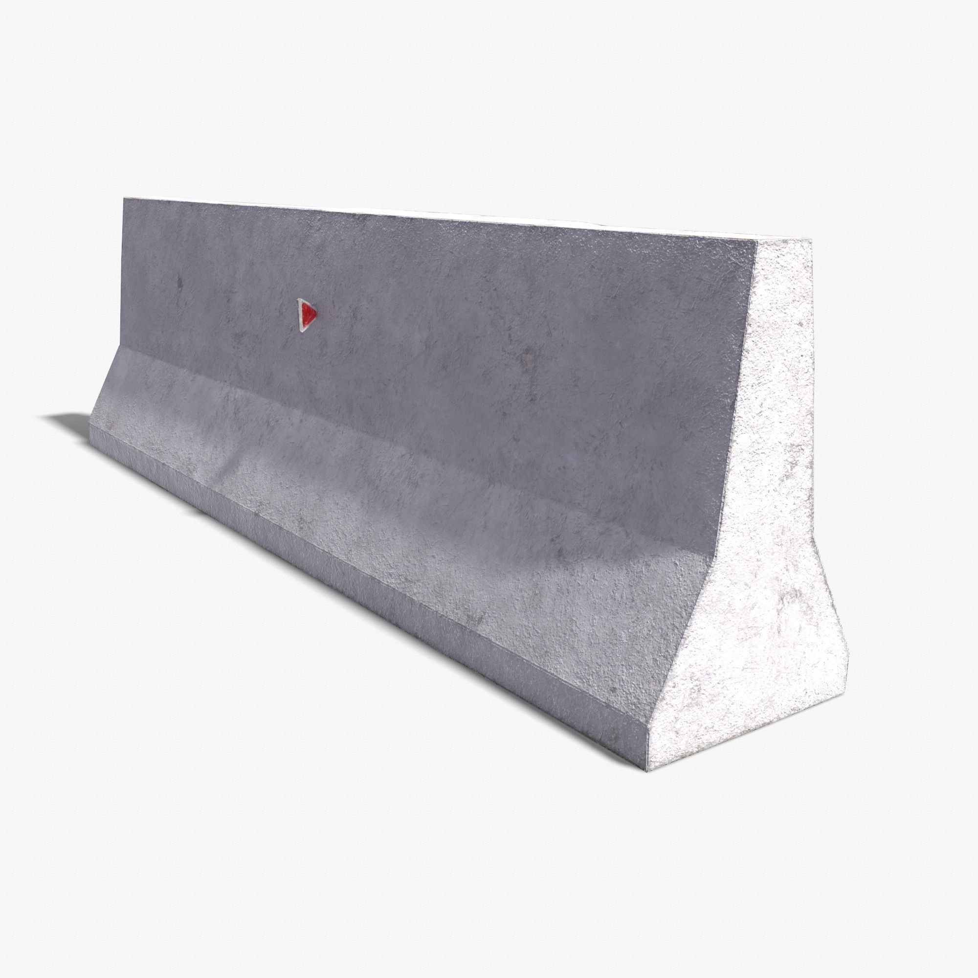 Concrete Barrier PBR 3D model Low-poly 3D model_7