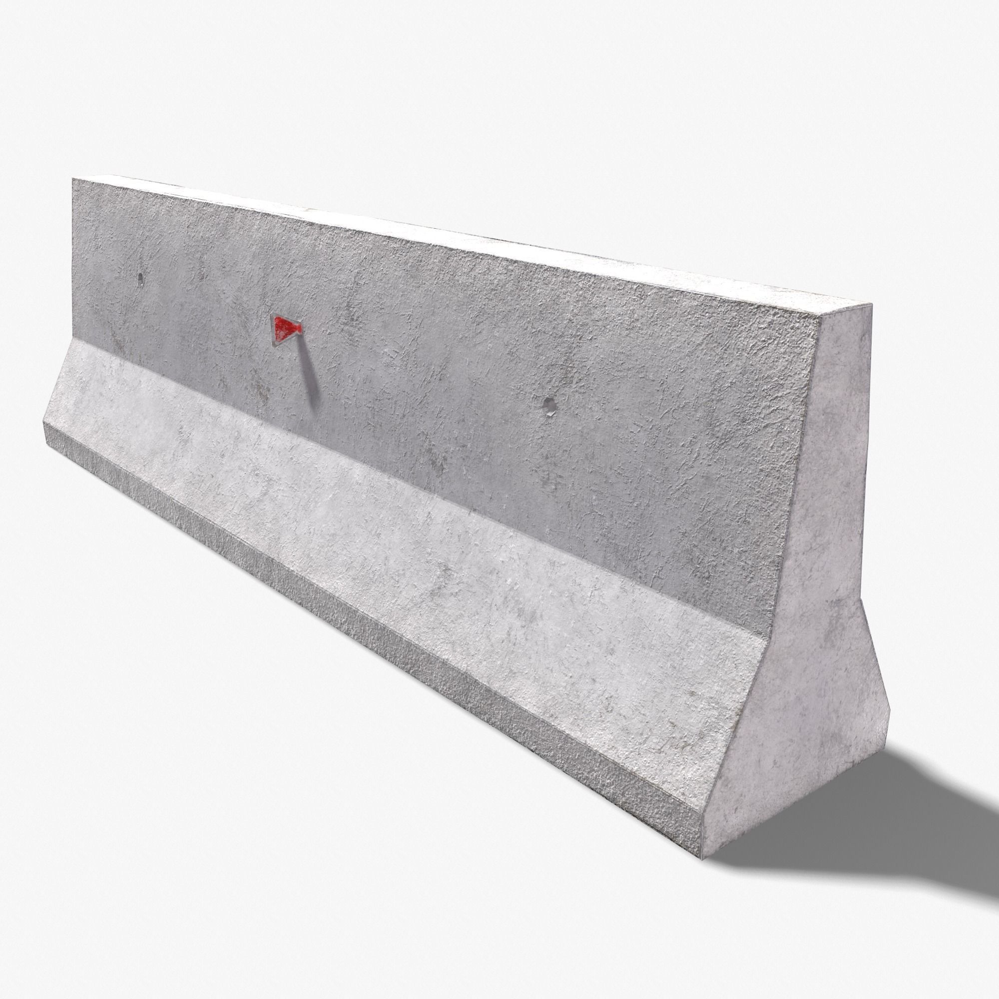 Concrete Barrier PBR 3D model Low-poly 3D model_3