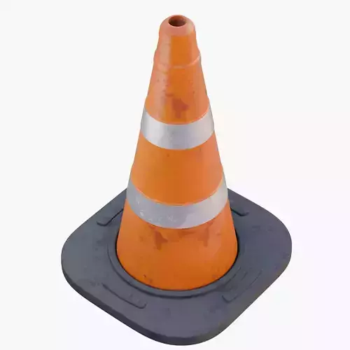 Traffic Cones Dirty PBR 3D model Low-poly 3D model