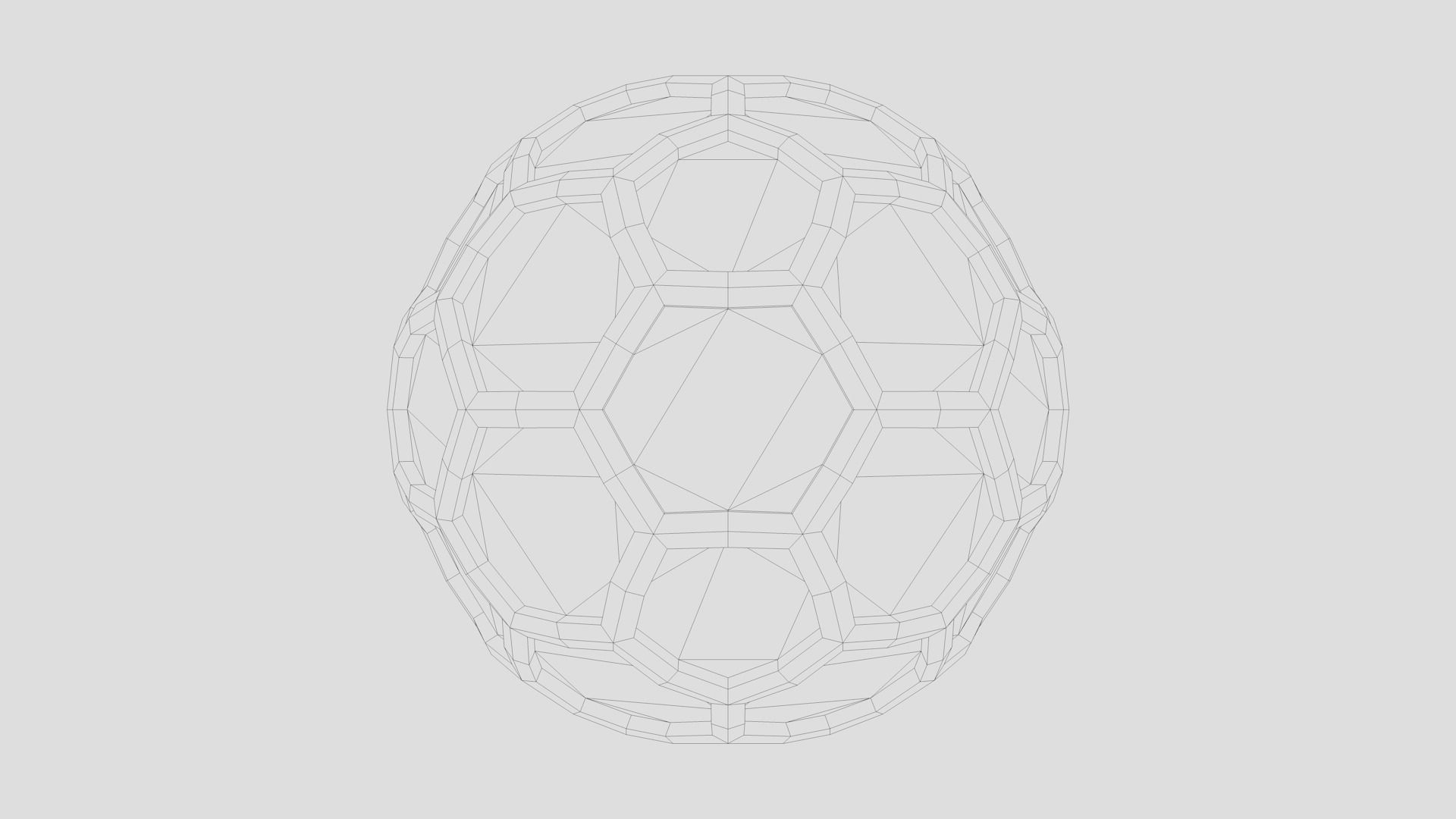 Hexagon Ball 3D model_1