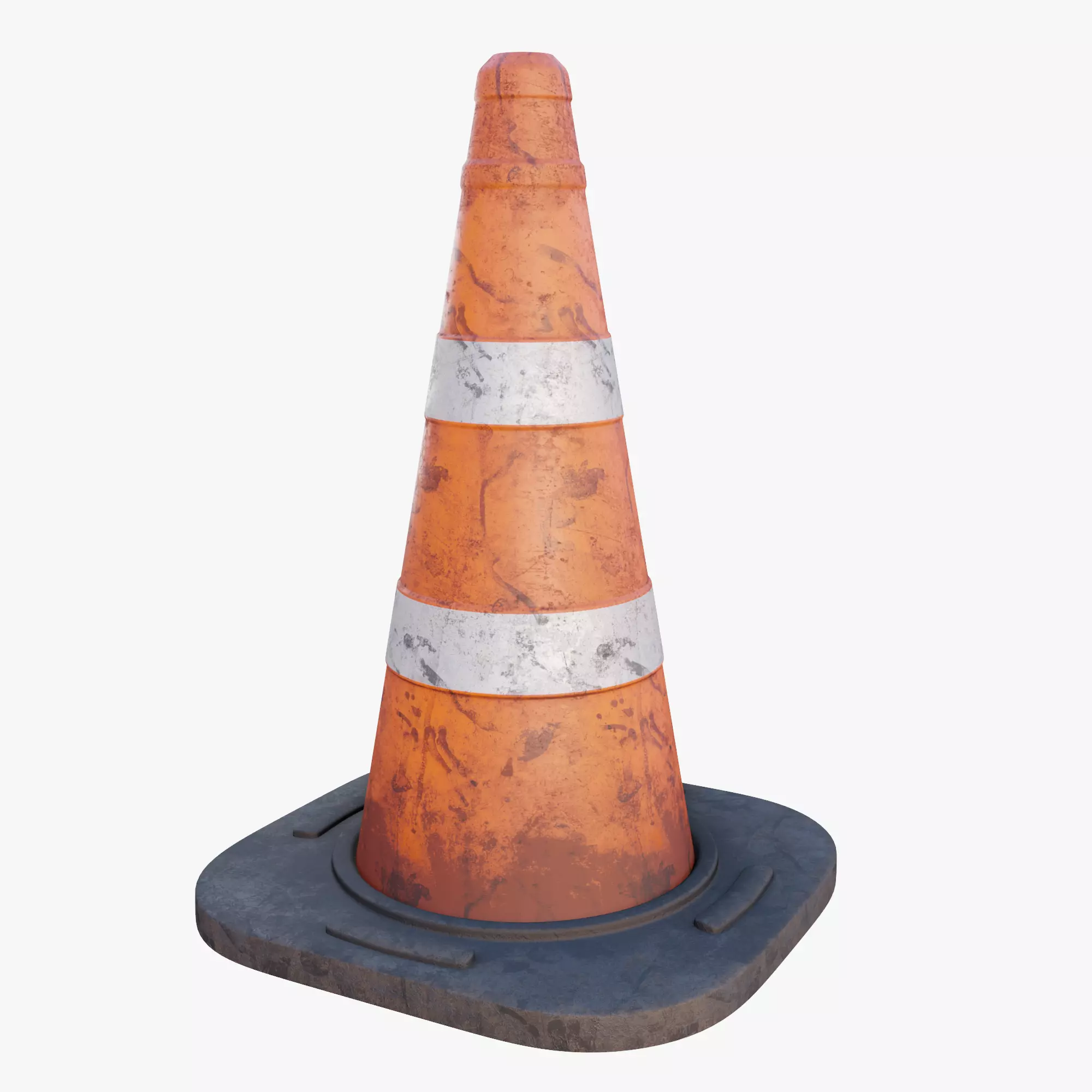 3D Traffic Cones Dirty PBR Low-poly 3D model