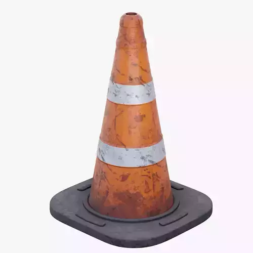3D Traffic Cones Dirty PBR Low-poly 3D model