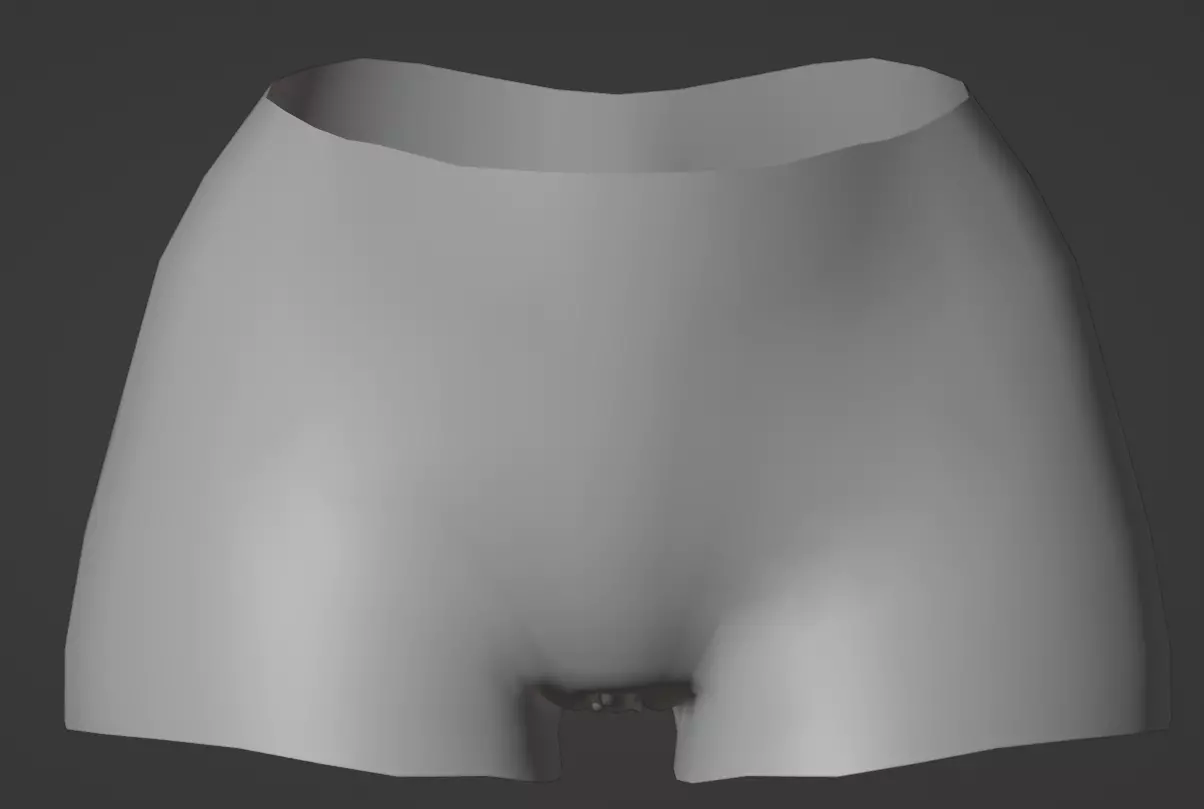 Woman pelvis Low-poly 3D model_0