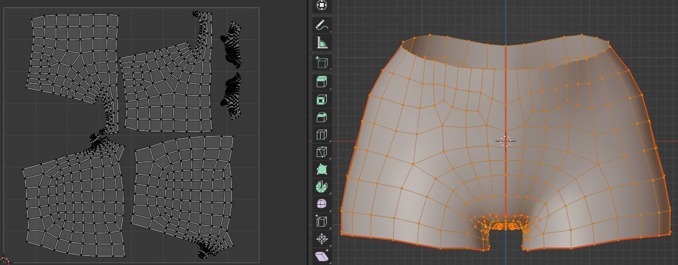 Woman pelvis Low-poly 3D model_7