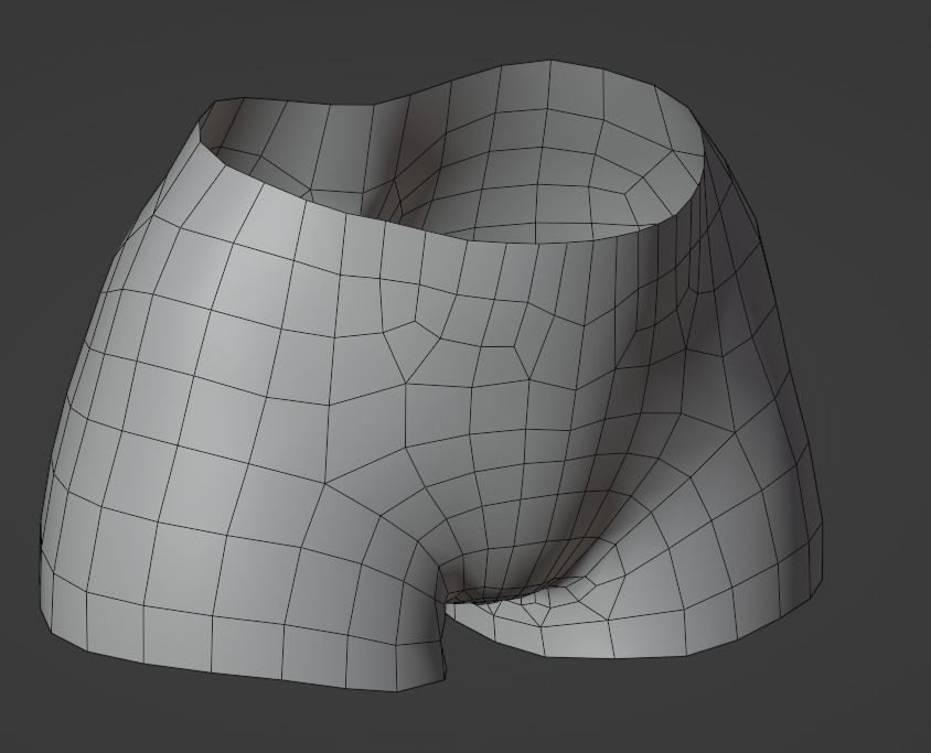 Woman pelvis Low-poly 3D model_4