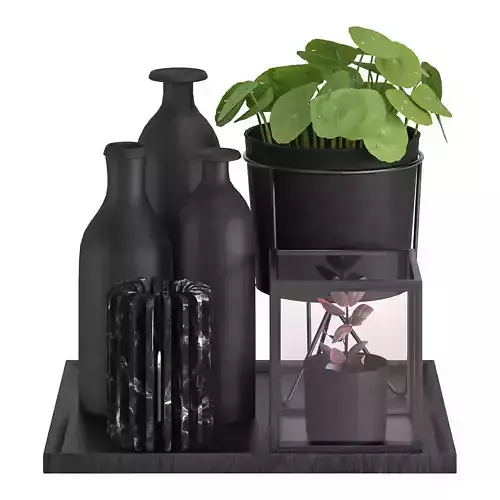 Decorative Set 7 vases and planter