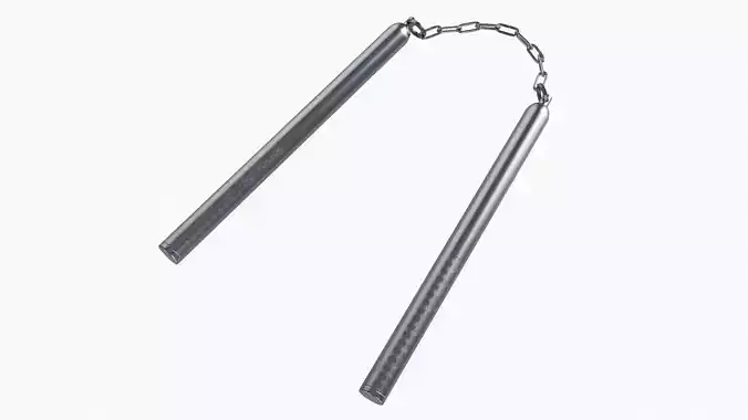 Nunchaku metal chain 3D model