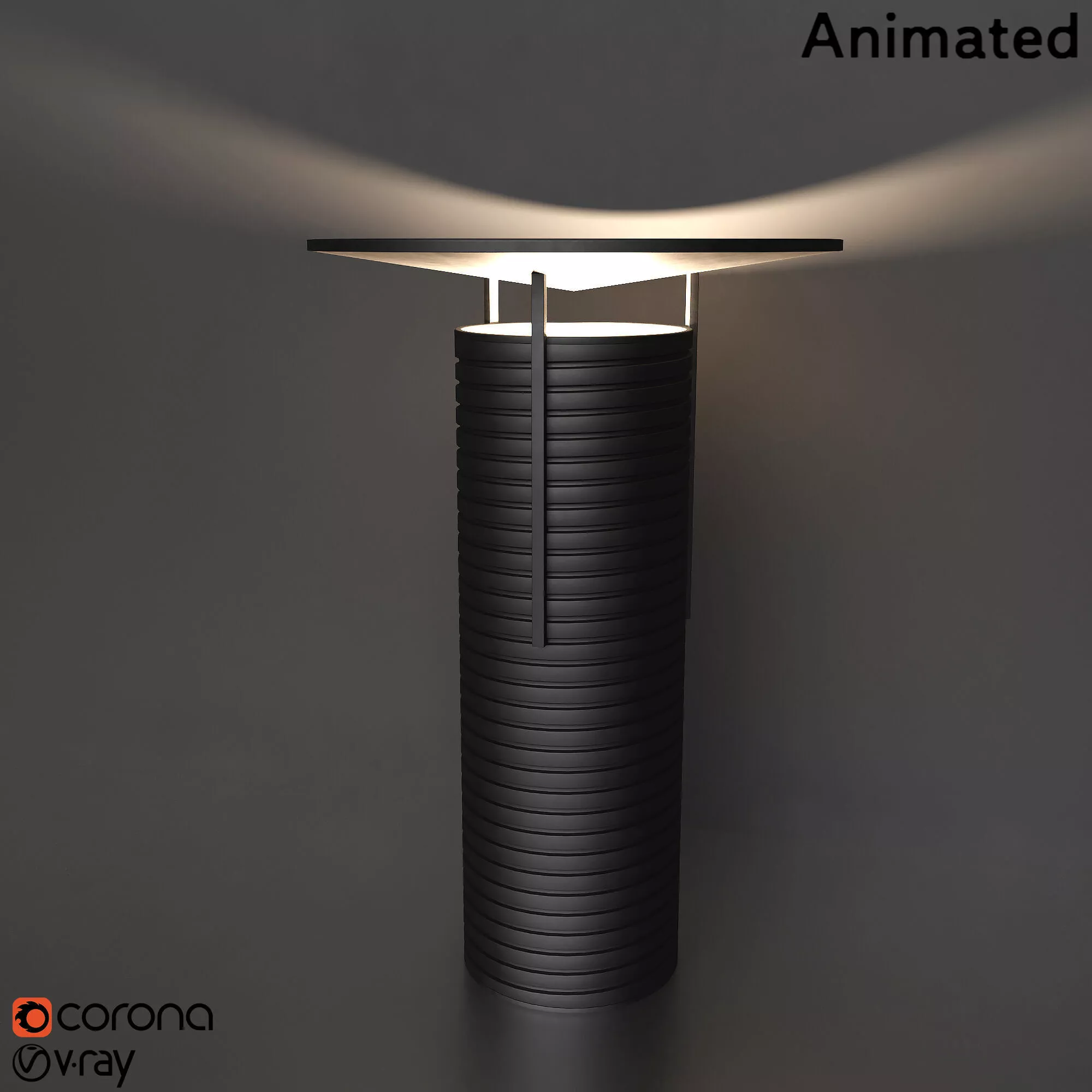 Table lamp Thread Lamp animated 3D model