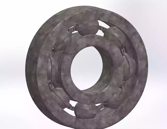 Rulman metal ball bearing 3D model