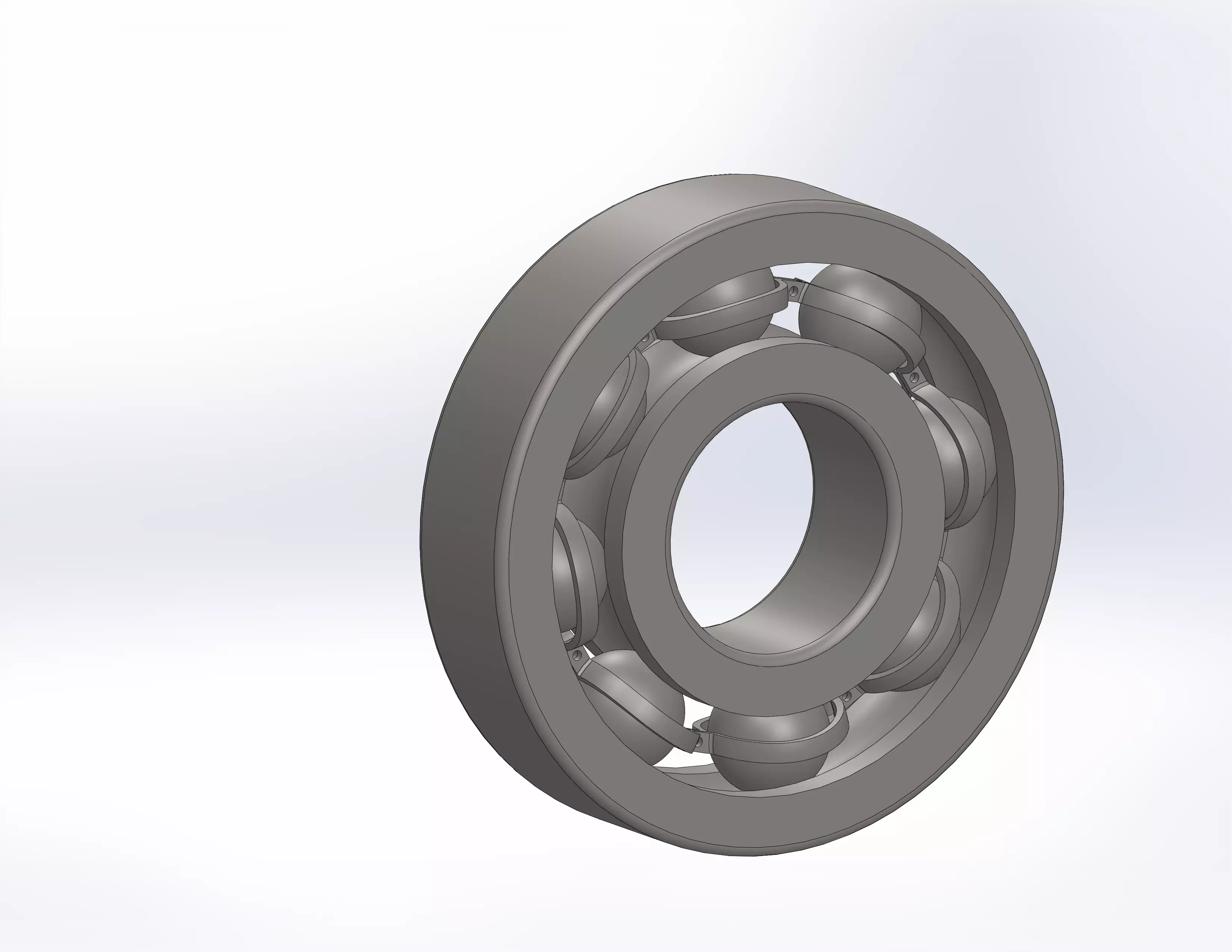 Rulman metal ball bearing 3D model