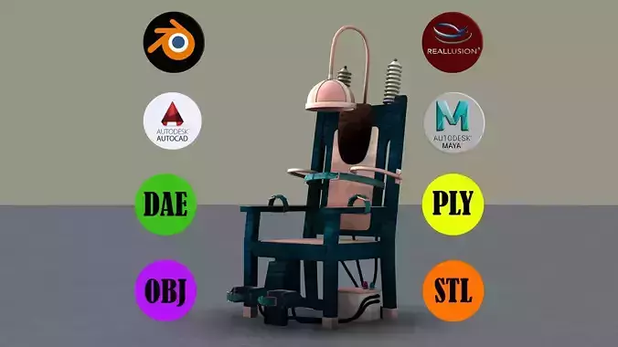 ELECTRIC SHOCK CHAIR 3D model