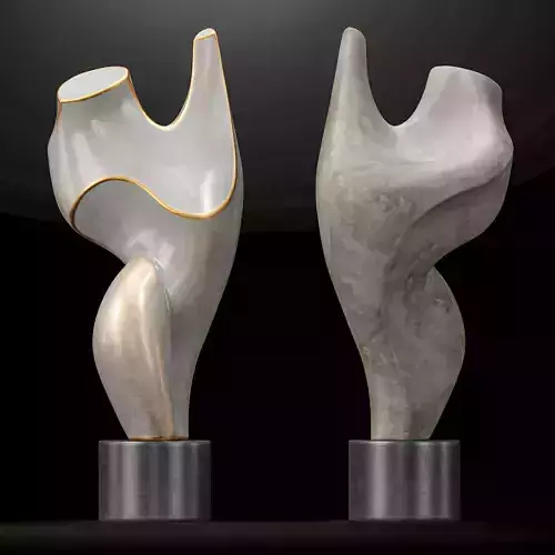 Pirouette Sculpture Italian Statuario marble 3D model